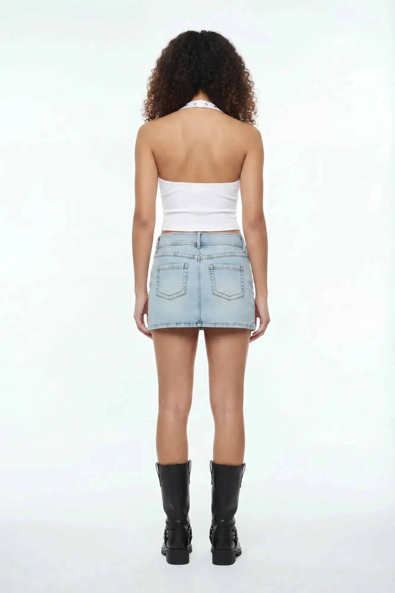 Micro Denim Skort