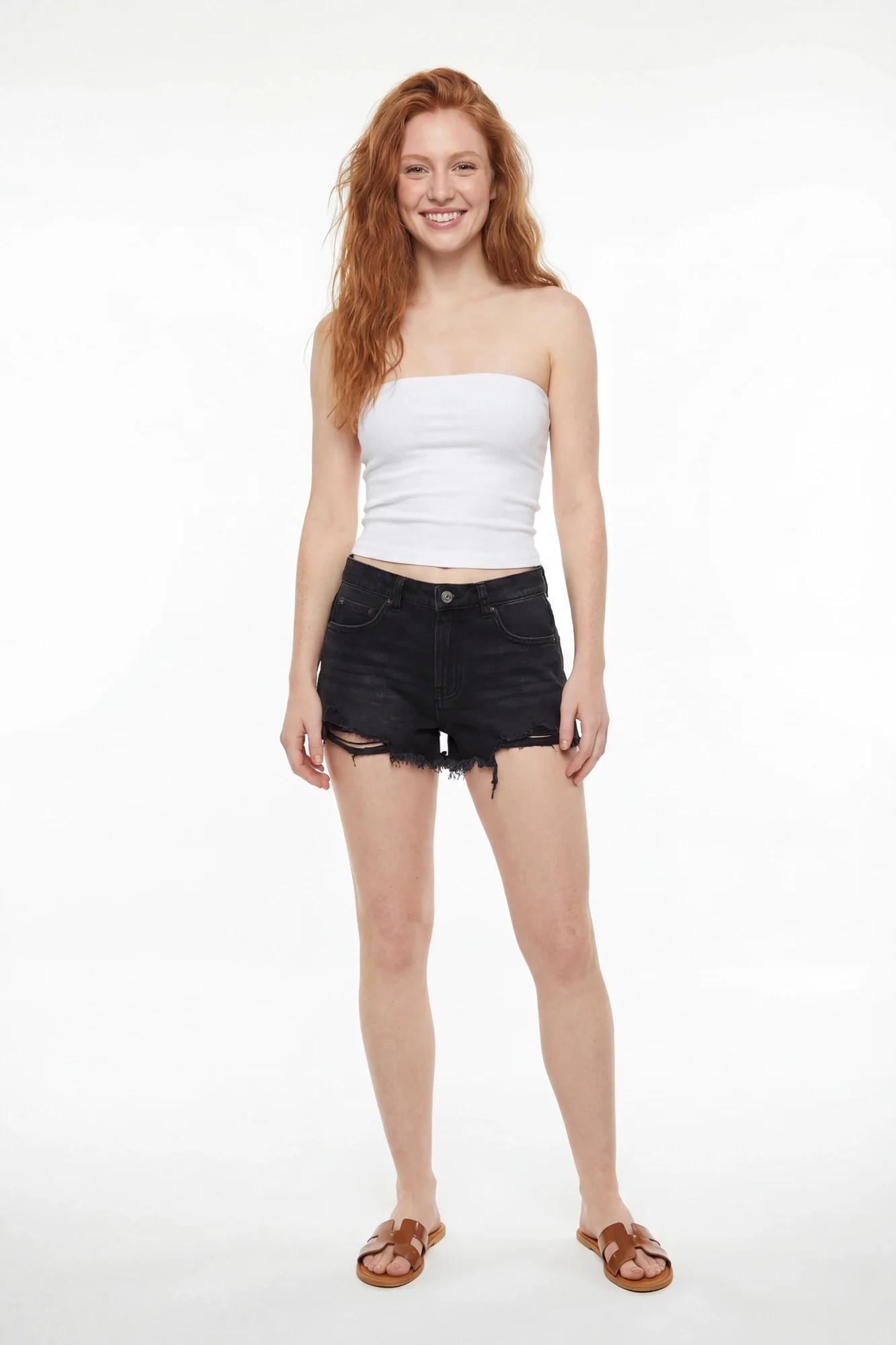 5910-ripped-american-flag-black-denim-short-1.webp Ripped American Flag Black Denim Short