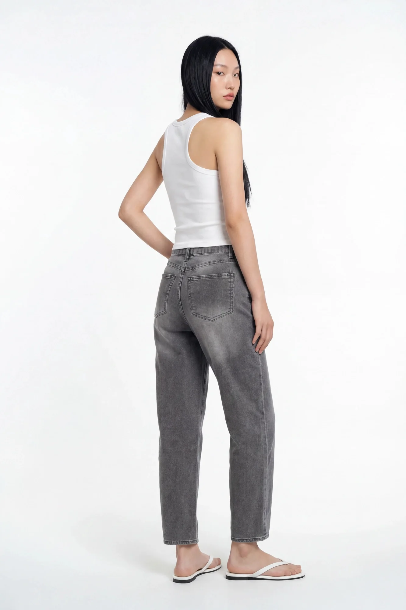 5990-stretch-high-rise-barrel-grey-jean-2.webp Stretch High Rise Barrel Grey Jean