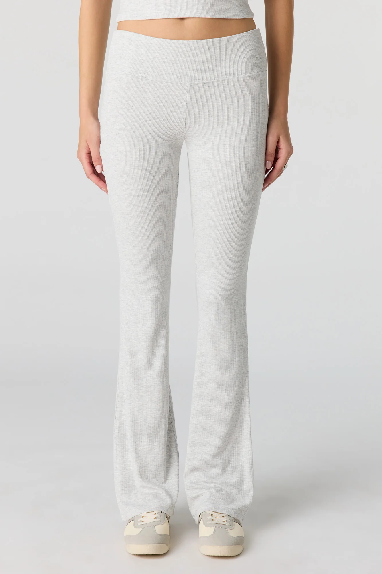 Soft Ribbed T-Shirt & Flare Pant Set
