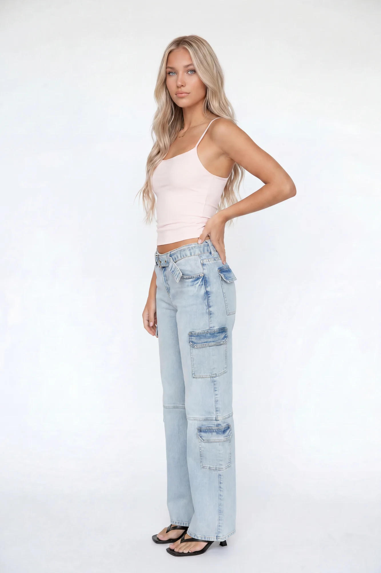 6303-stretch-low-rise-belted-cargo-jean-6.webp Stretch Low Rise Belted Cargo Jean