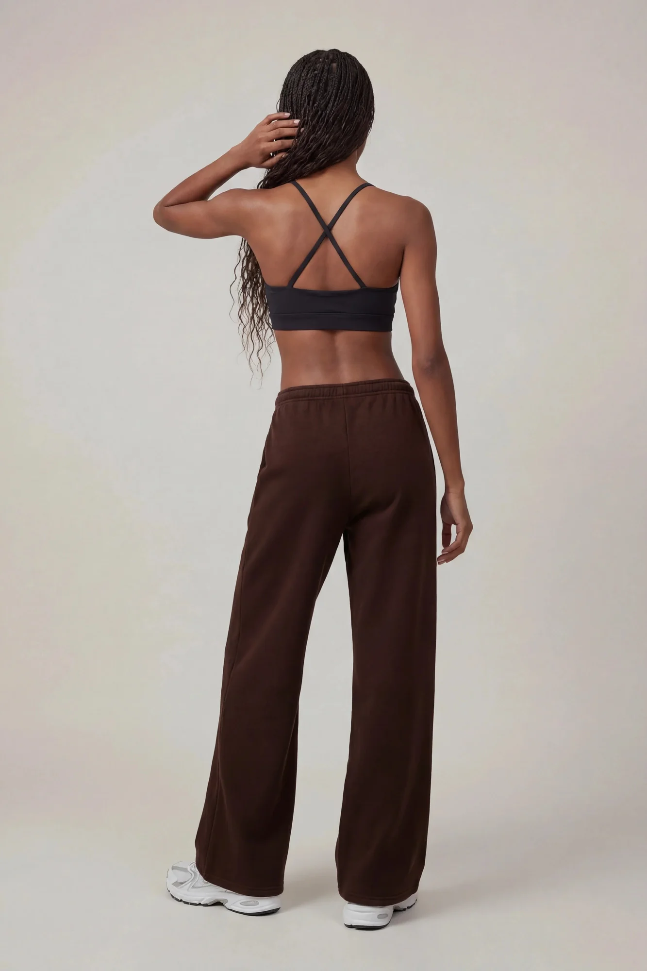 Fleece Low Rise Wide Leg Sweatpant