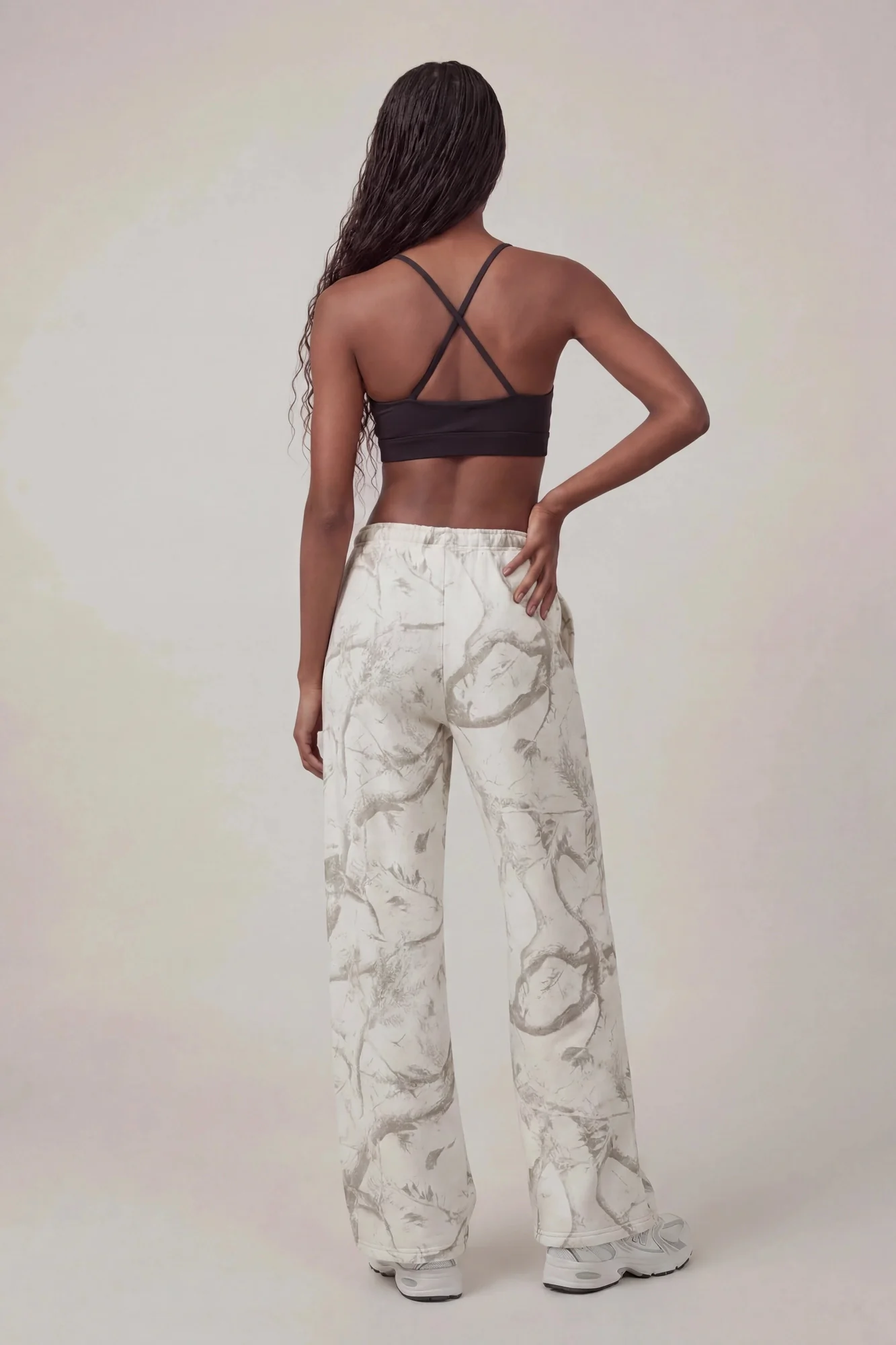 Fleece Low Rise Wide Leg Sweatpant