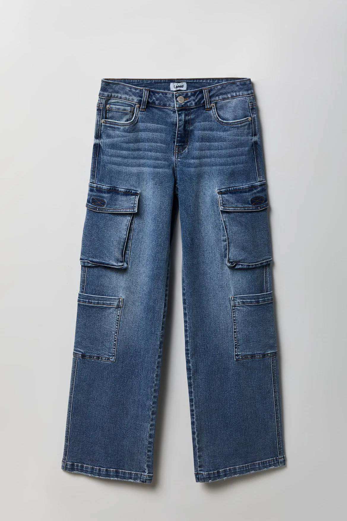 Stretch Low Rise Cargo Jean