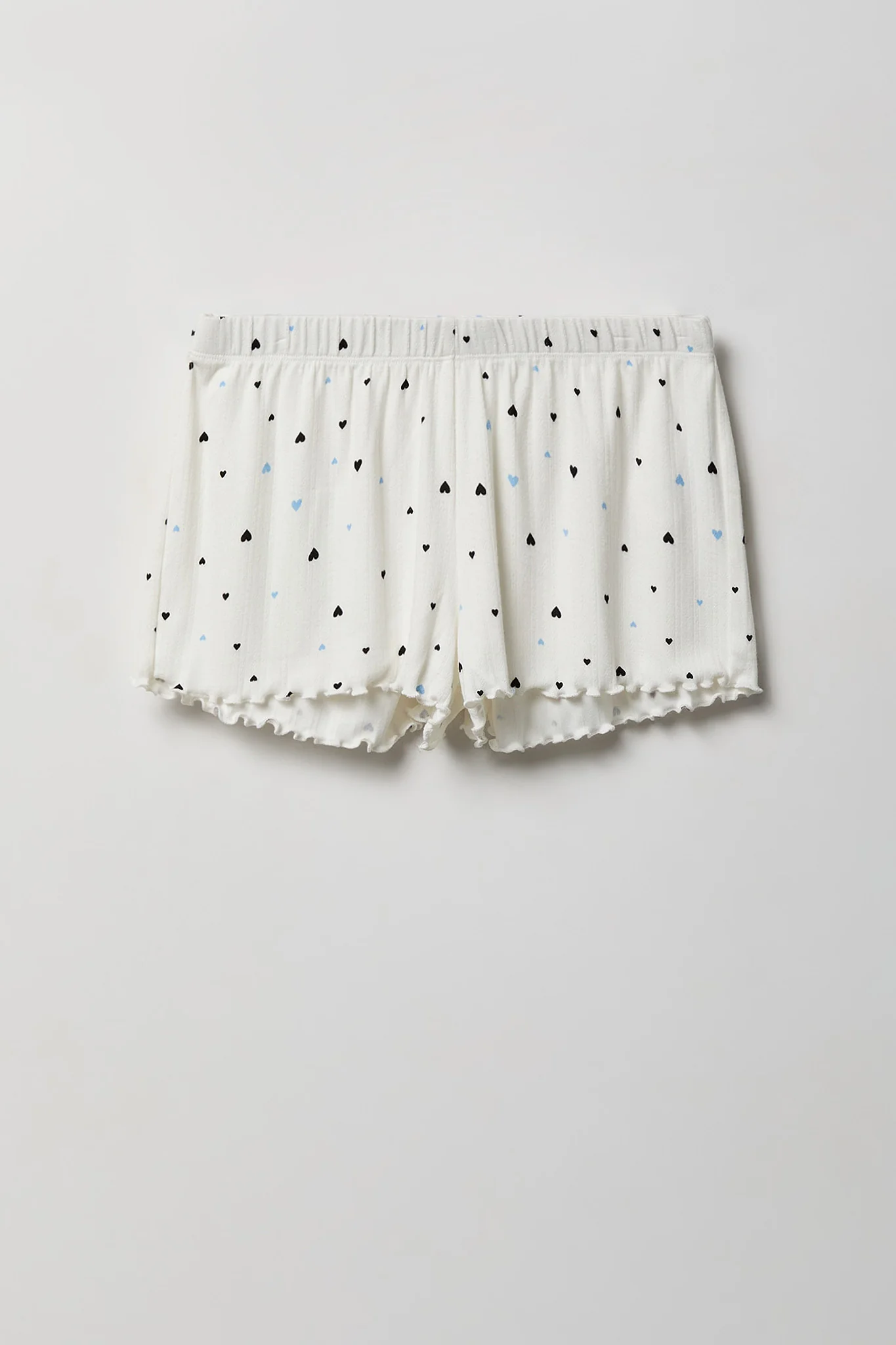 Pointelle Button-Up Top & Short Pajama Set