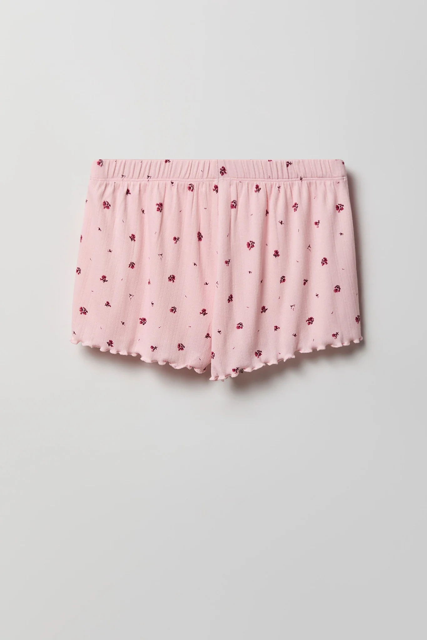 Pointelle Button-Up Top & Short Pajama Set