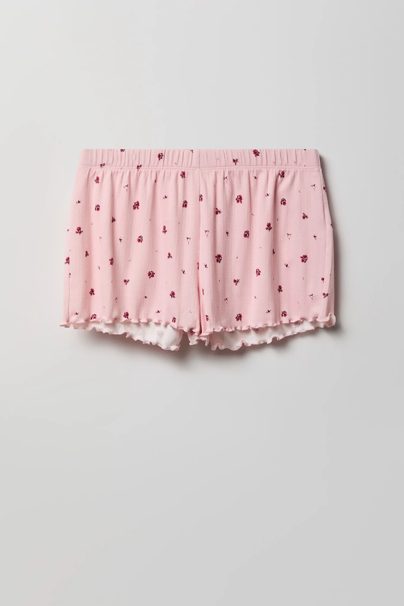 Pointelle Button-Up Top & Short Pajama Set