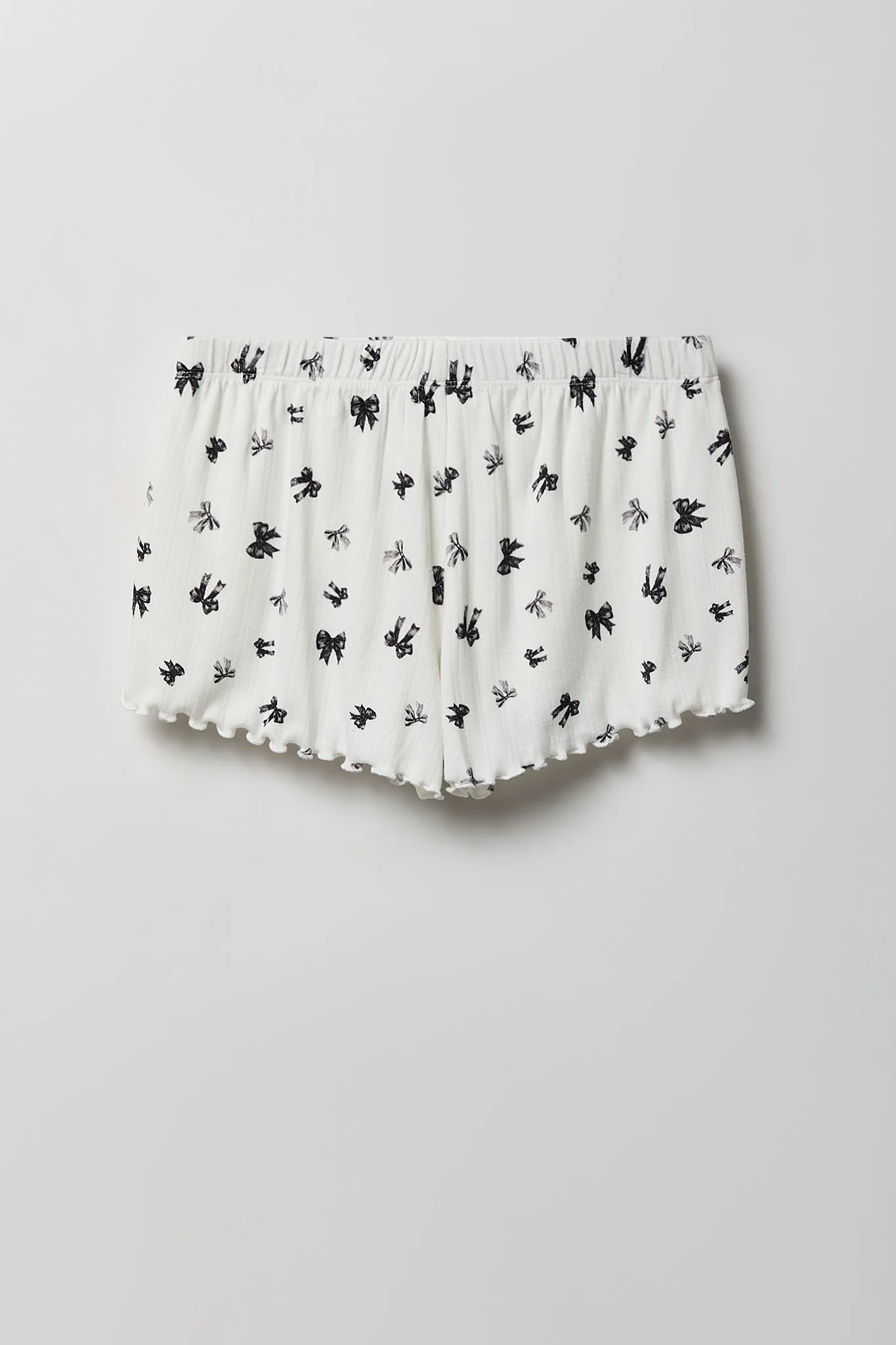 Pointelle Button-Up Top & Short Pajama Set