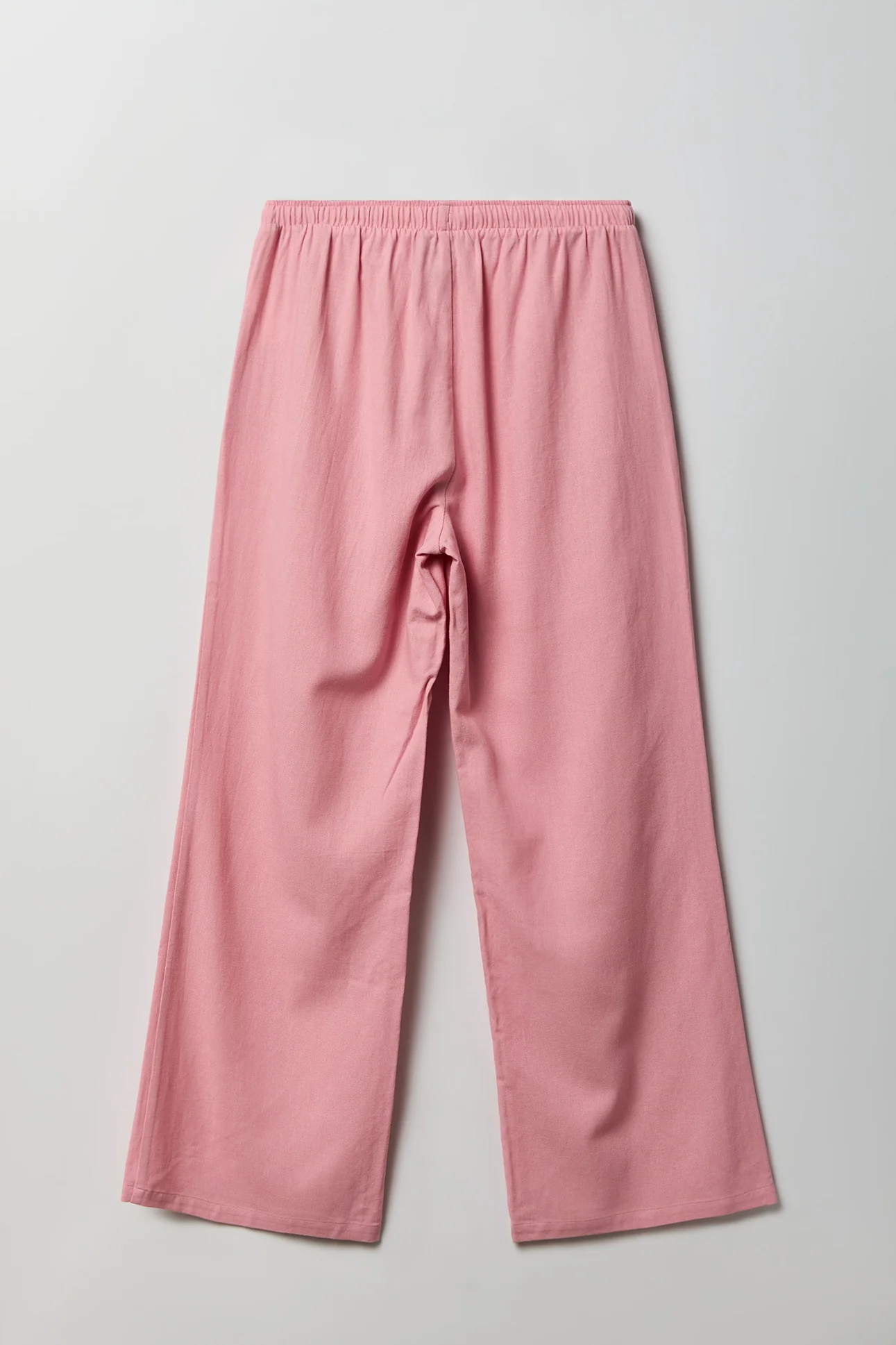 Linen-Blend Flowy Wide Leg Pant