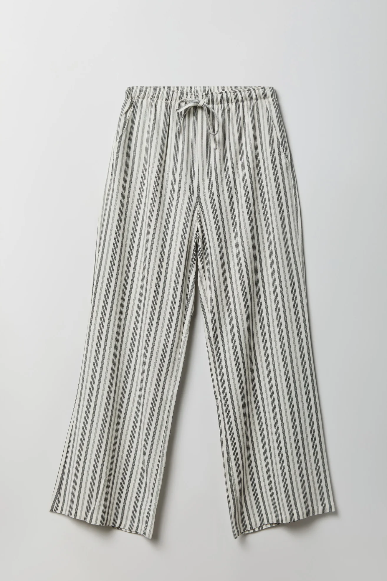 Linen-Blend Flowy Wide Leg Pant
