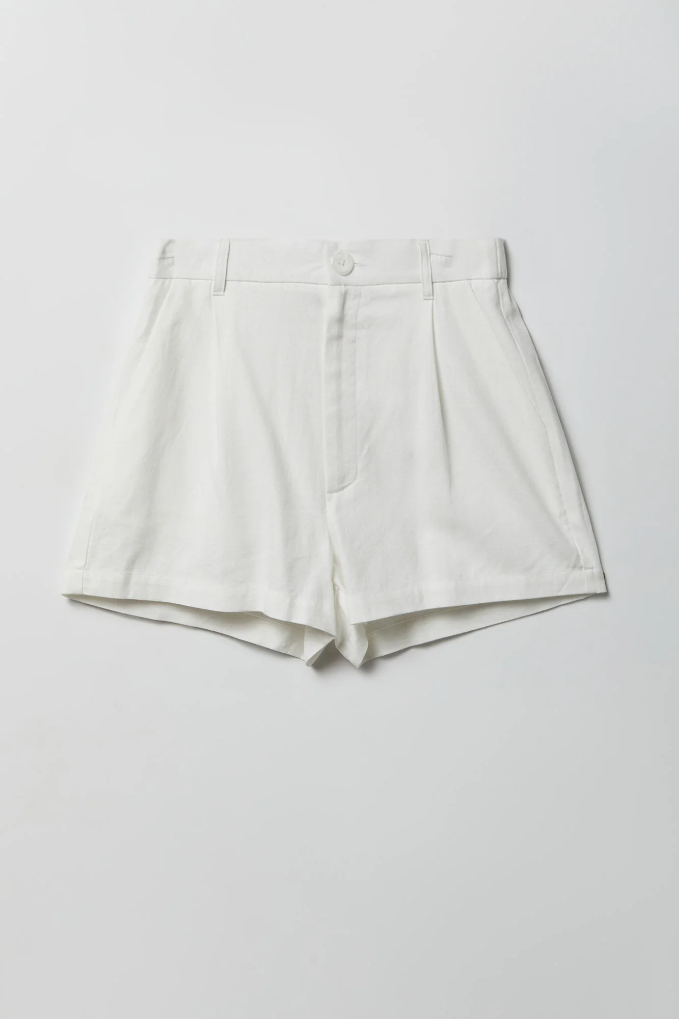 Linen-Blend Tailored Short