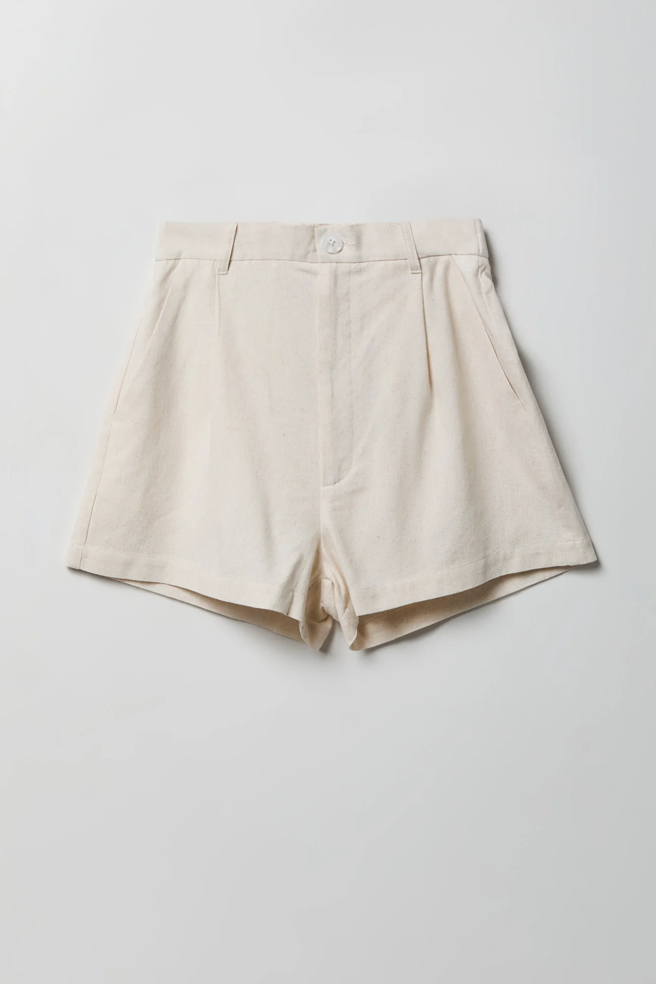 Linen-Blend Tailored Short