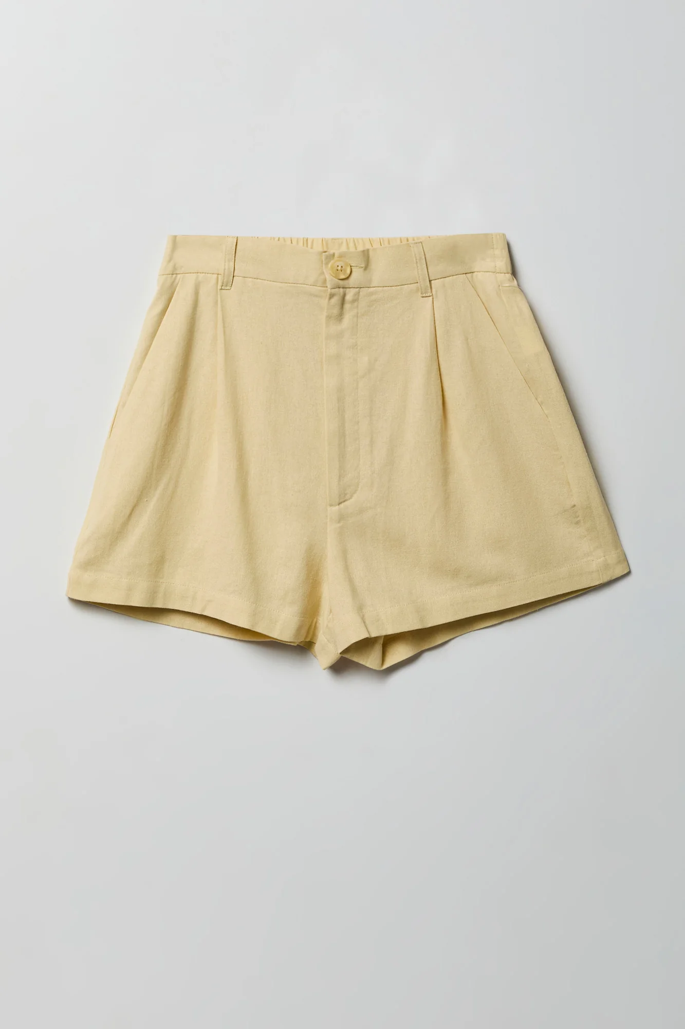 Linen-Blend Tailored Short