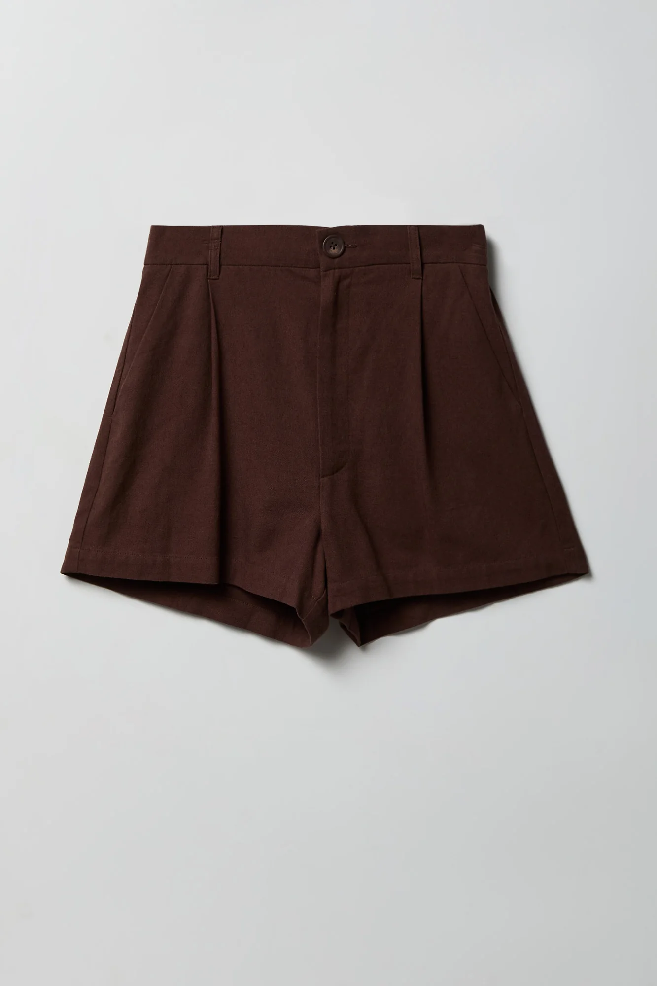 Linen-Blend Tailored Short
