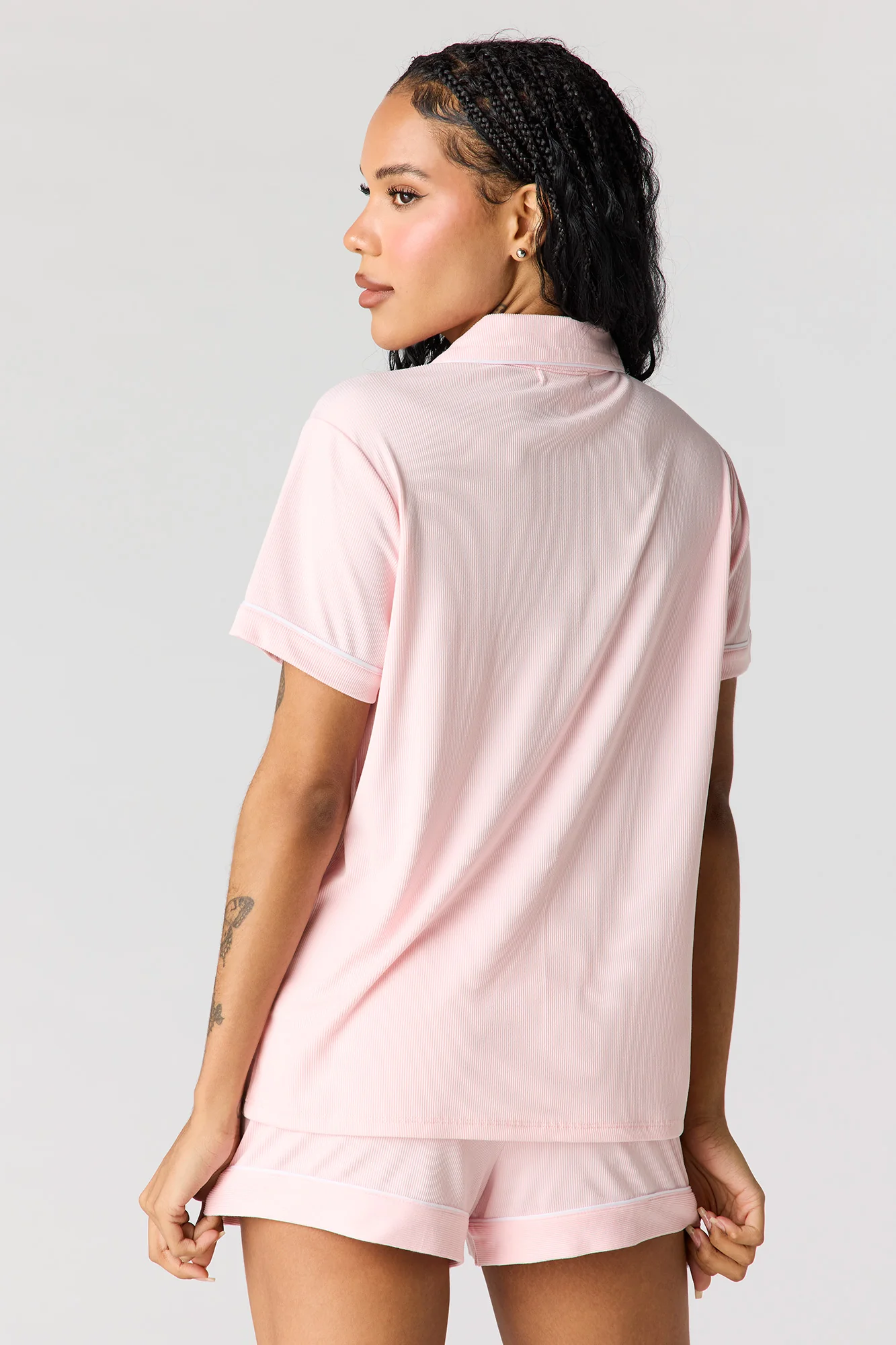 6697-button-up-collared-top-short-pajama-set-18.webp Button-Up Collared Top & Short Pajama Set