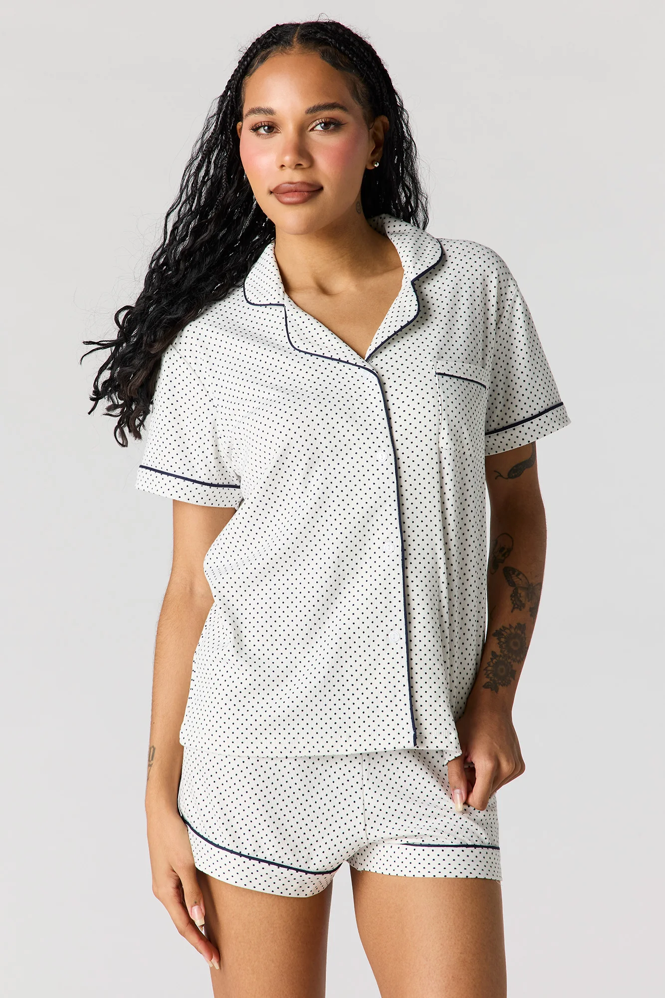 6697-button-up-collared-top-short-pajama-set-9.webp Button-Up Collared Top & Short Pajama Set