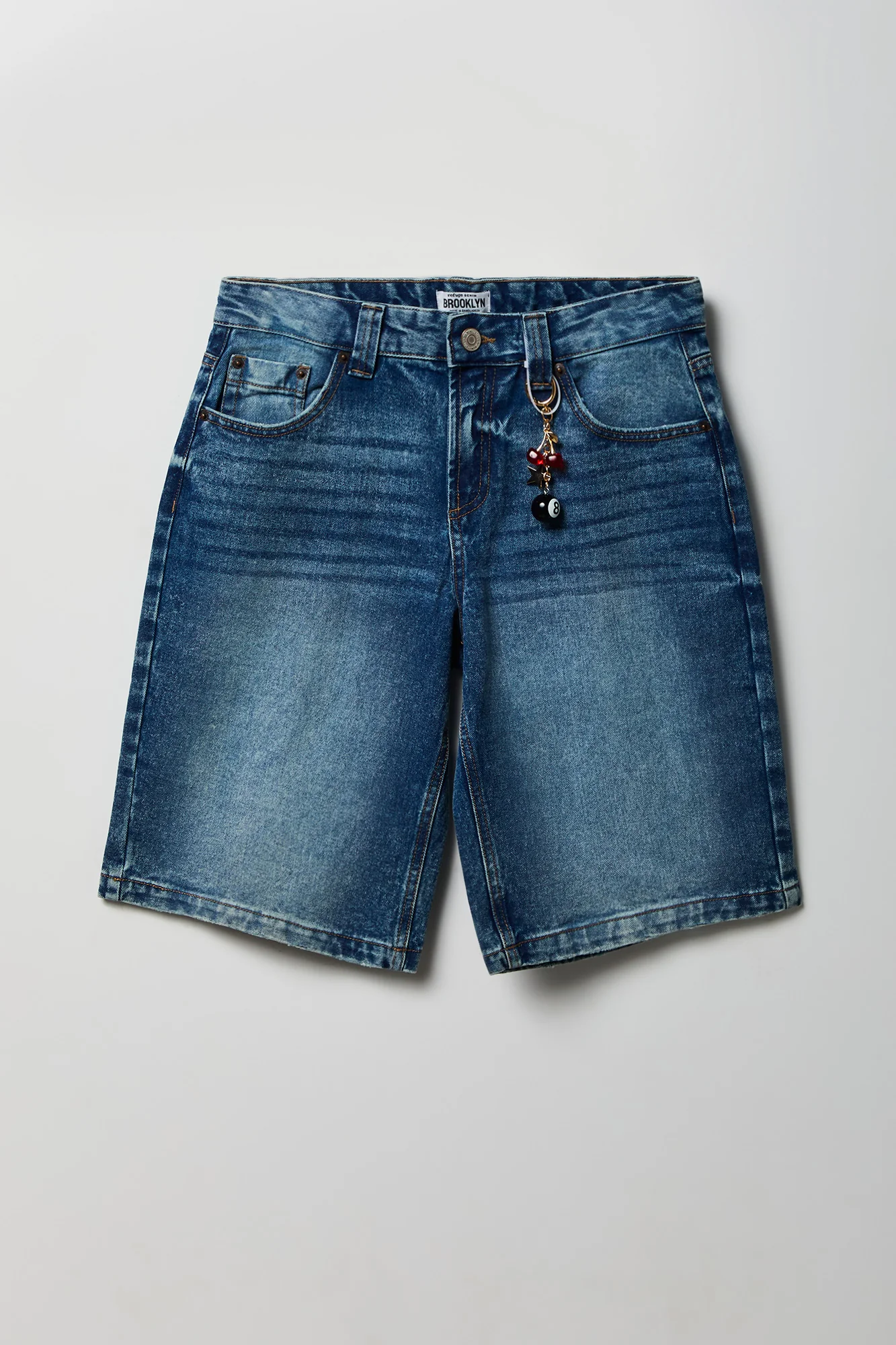 Brooklyn Low Rise Dark Jort 11" with Cherry Keychain