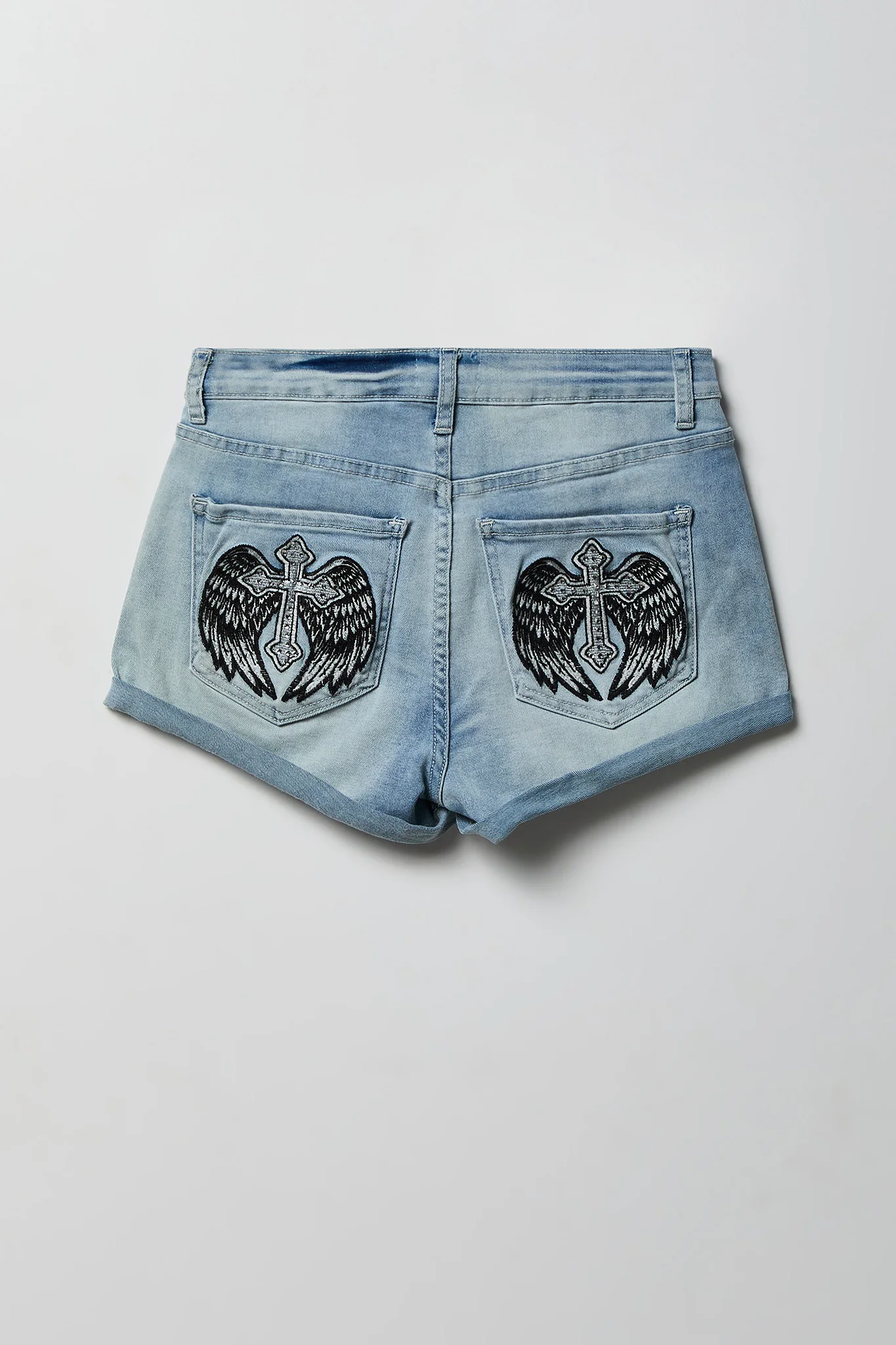6794-miami-high-rise-ripped-embroidered-denim-short-4.webp Miami High Rise Ripped Embroidered Denim Short