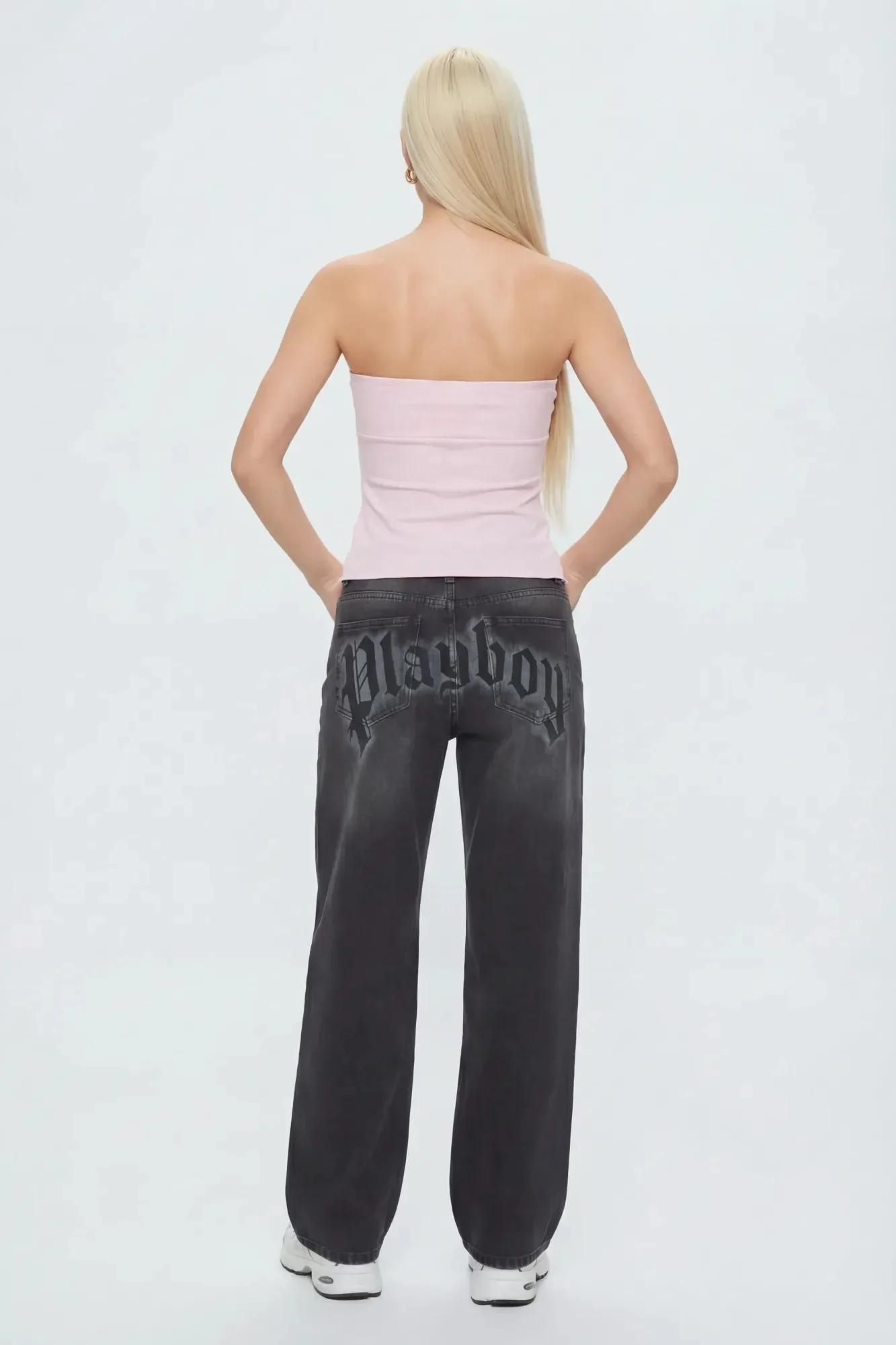 Playboy Contour Rhinestone Cinched Tube Top