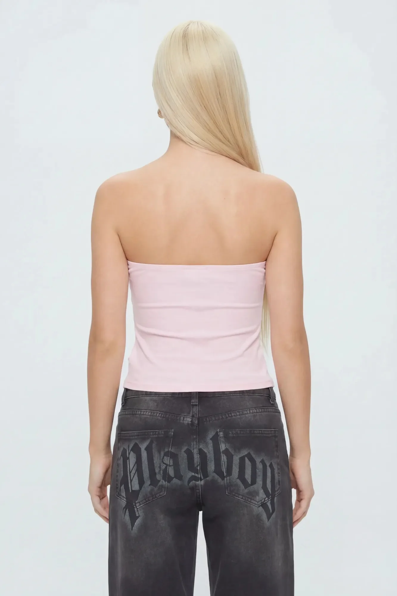 Playboy Contour Rhinestone Cinched Tube Top