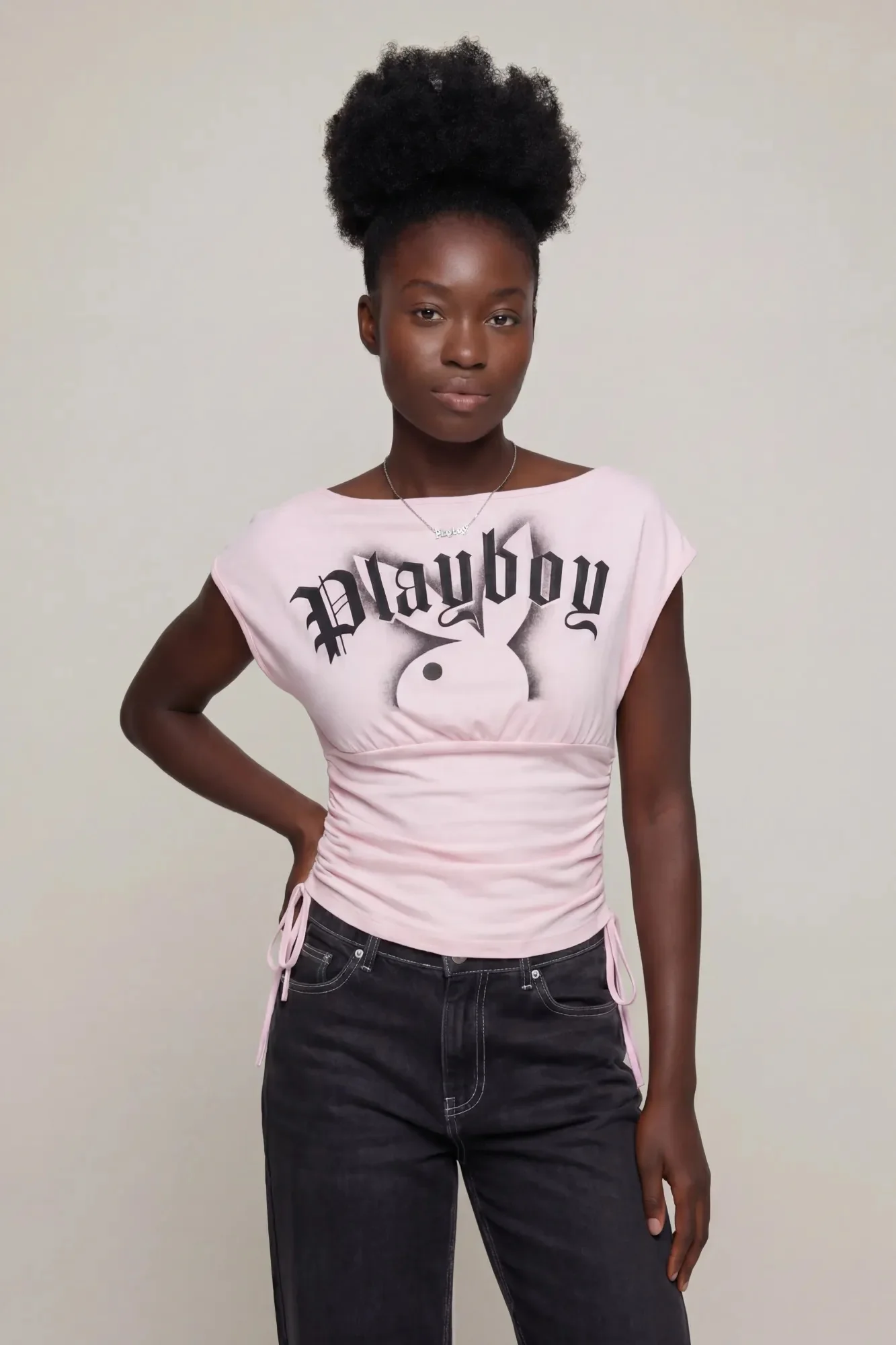 6947-playboy-contour-boat-neck-cinched-top-1.webp Playboy Contour Boat Neck Cinched Top