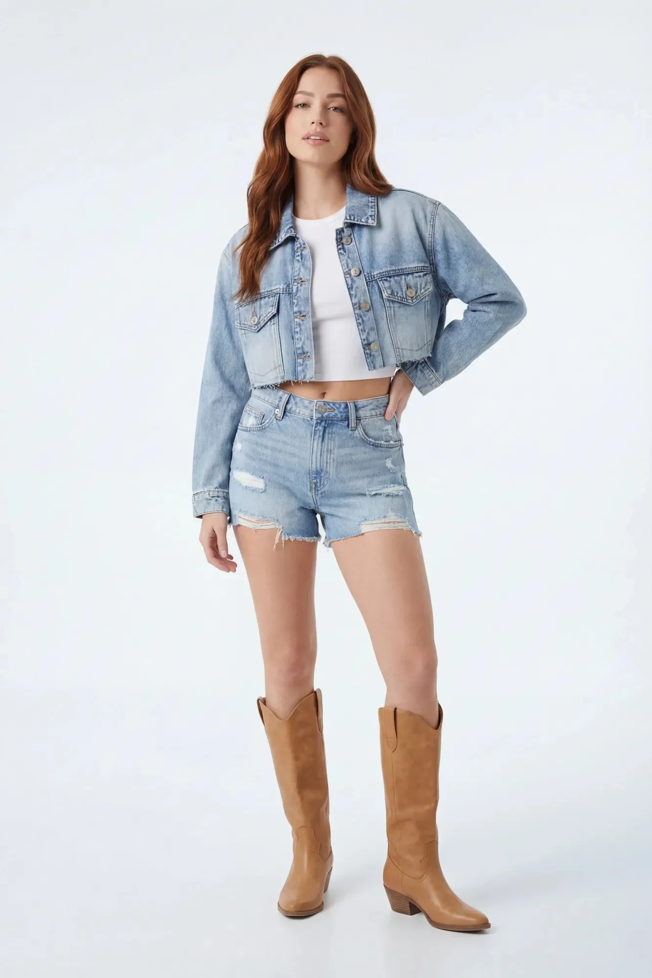 Cropped Denim Jacket
