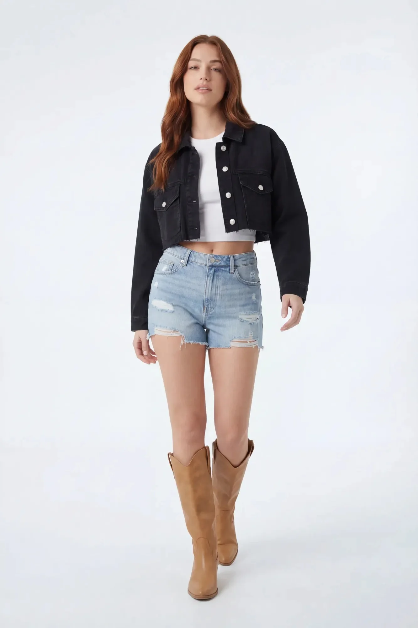 Cropped Denim Jacket