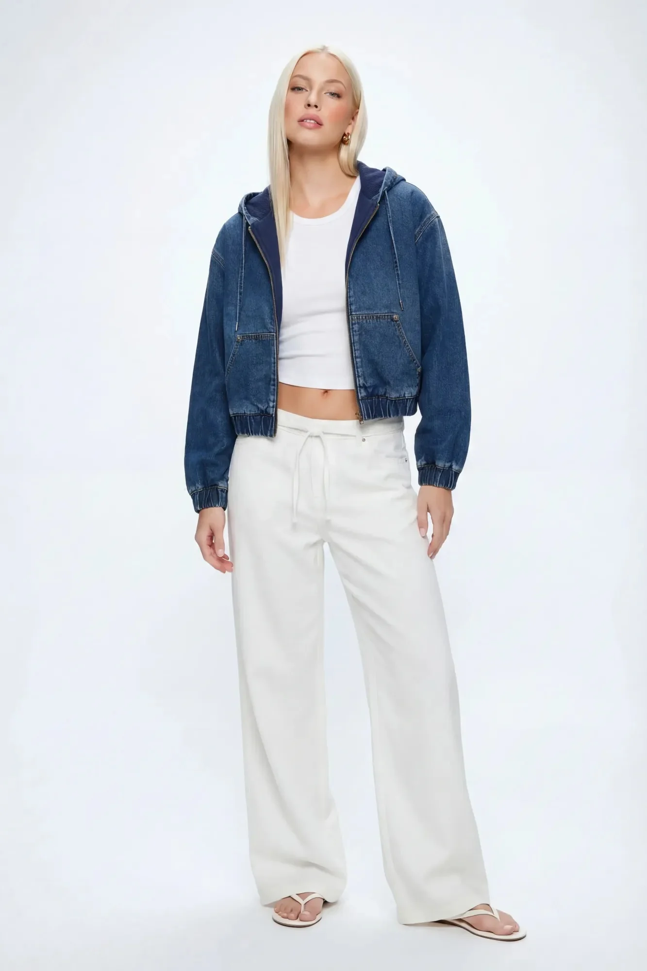 Denim Hooded Jacket