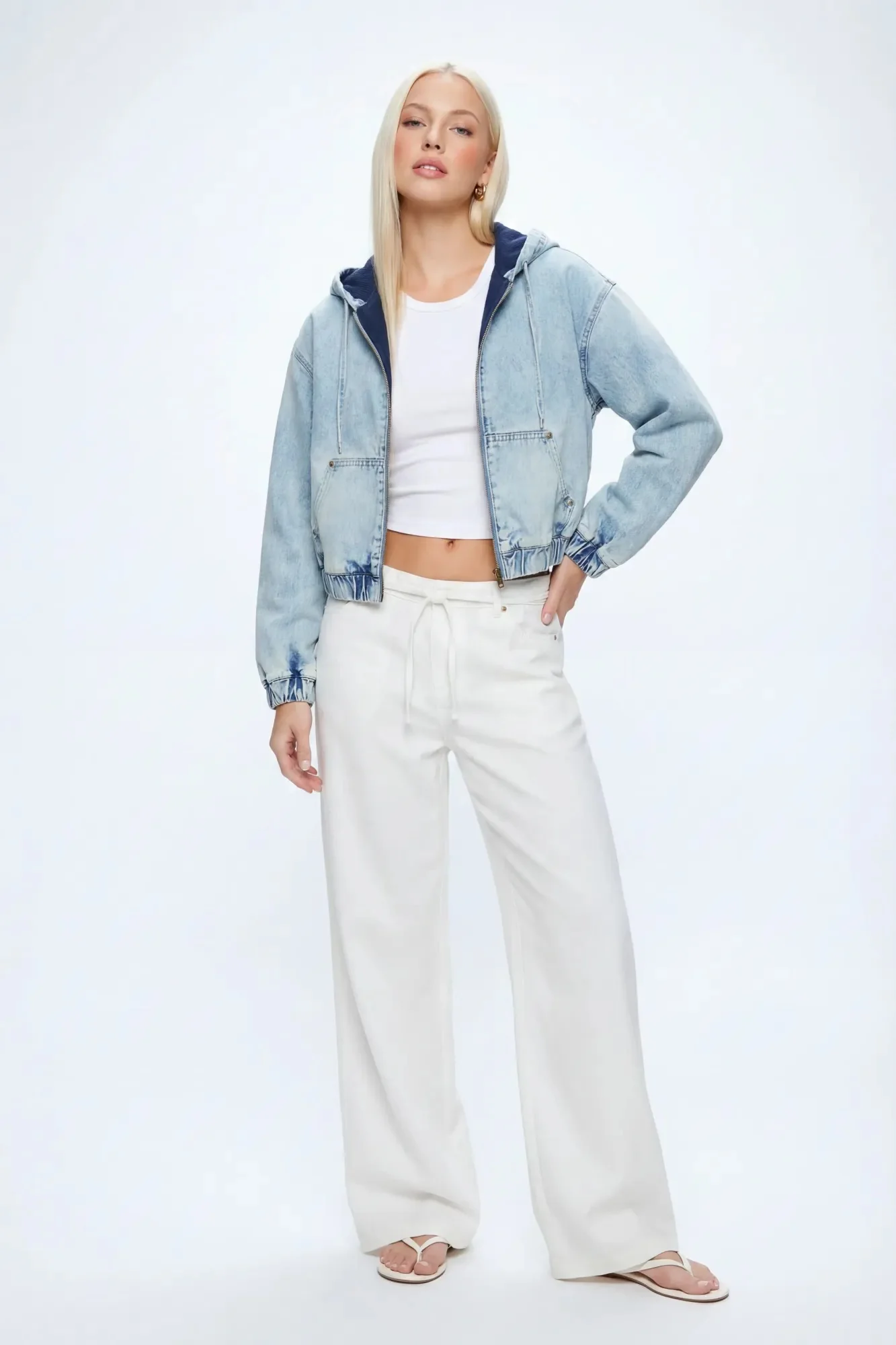 Denim Hooded Jacket