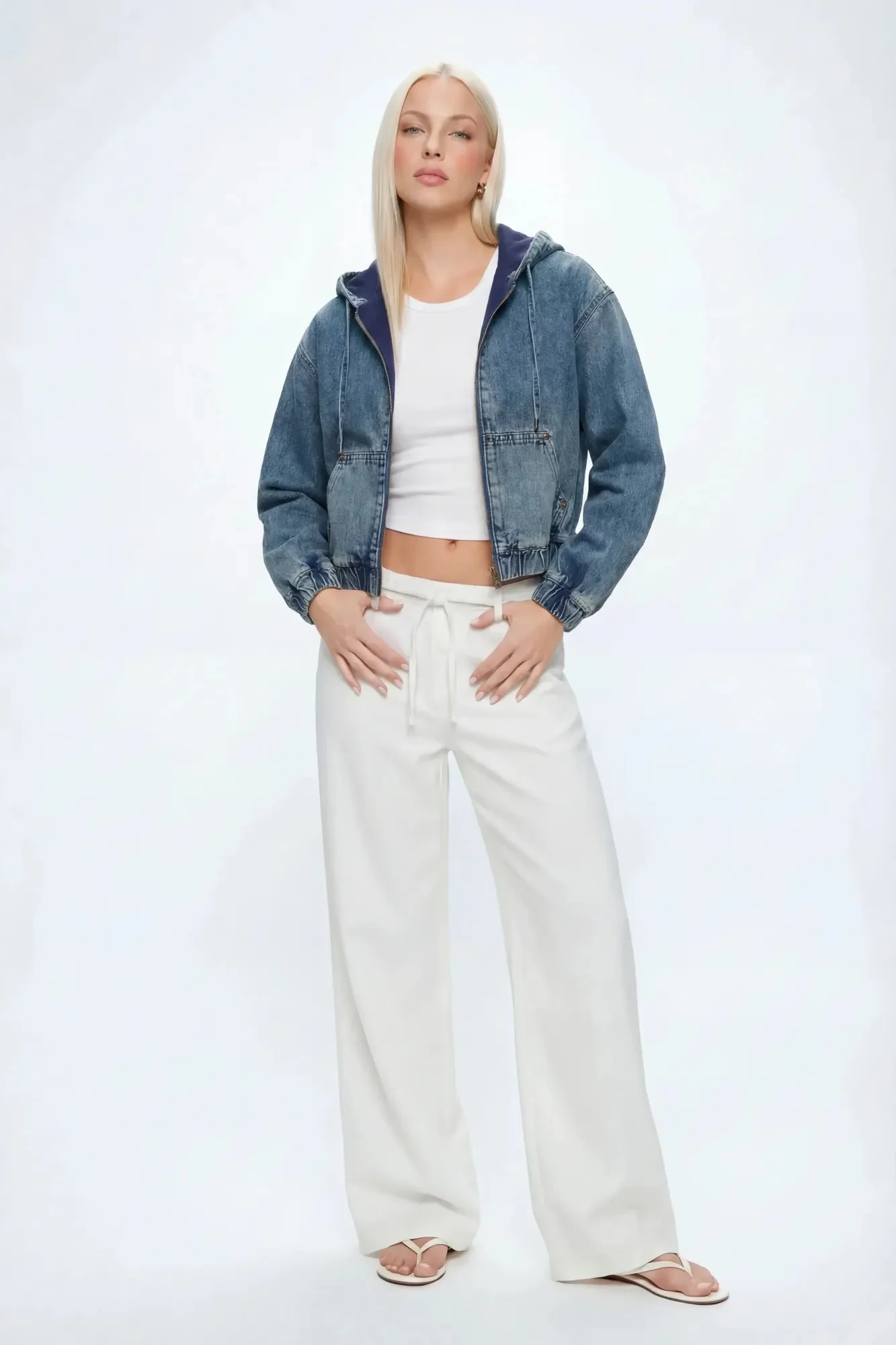 Denim Hooded Jacket