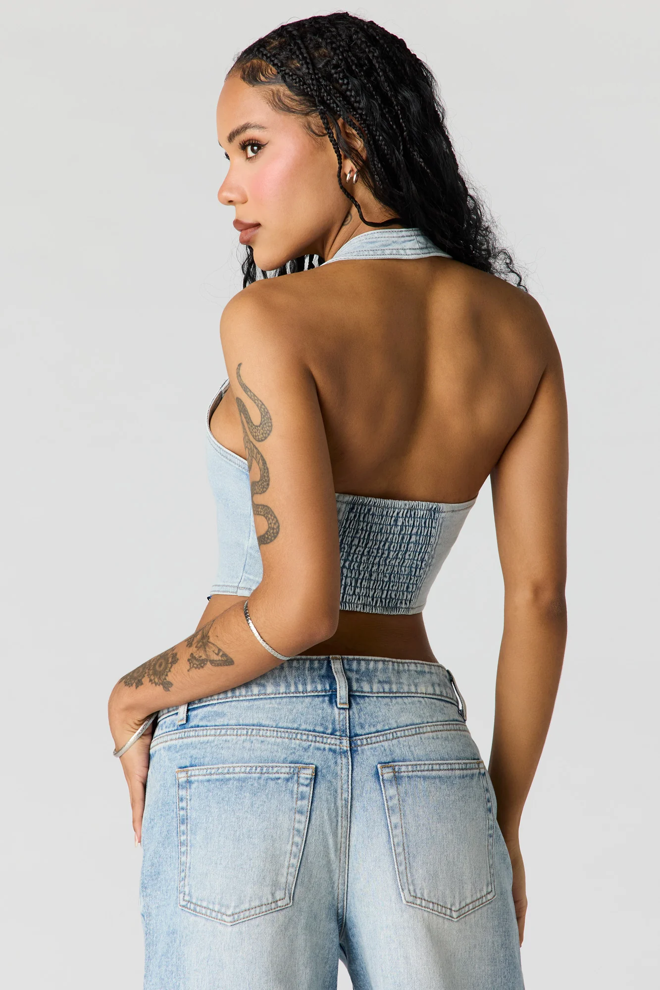 Button-Up Denim Vest