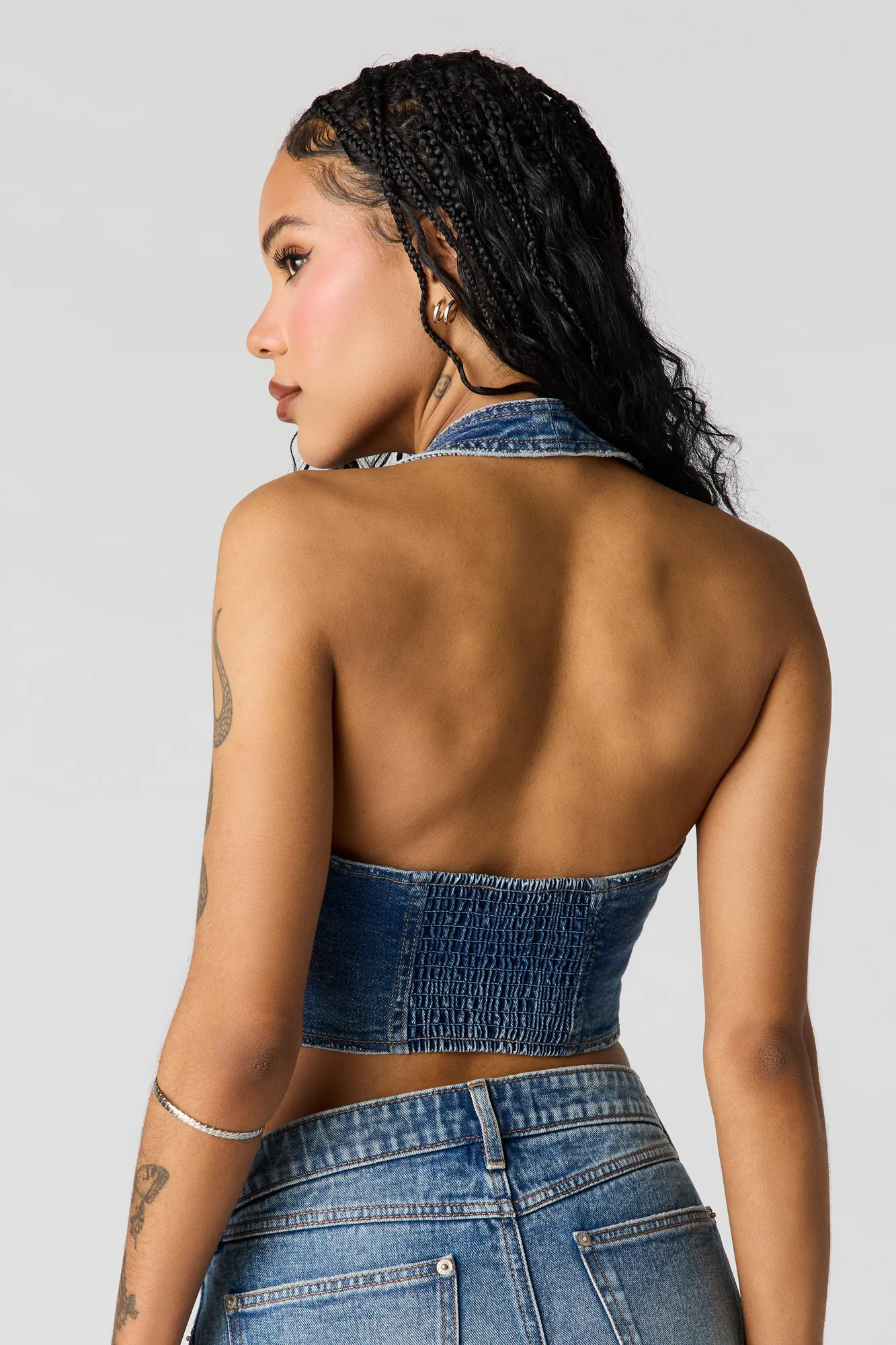 Button-Up Denim Vest
