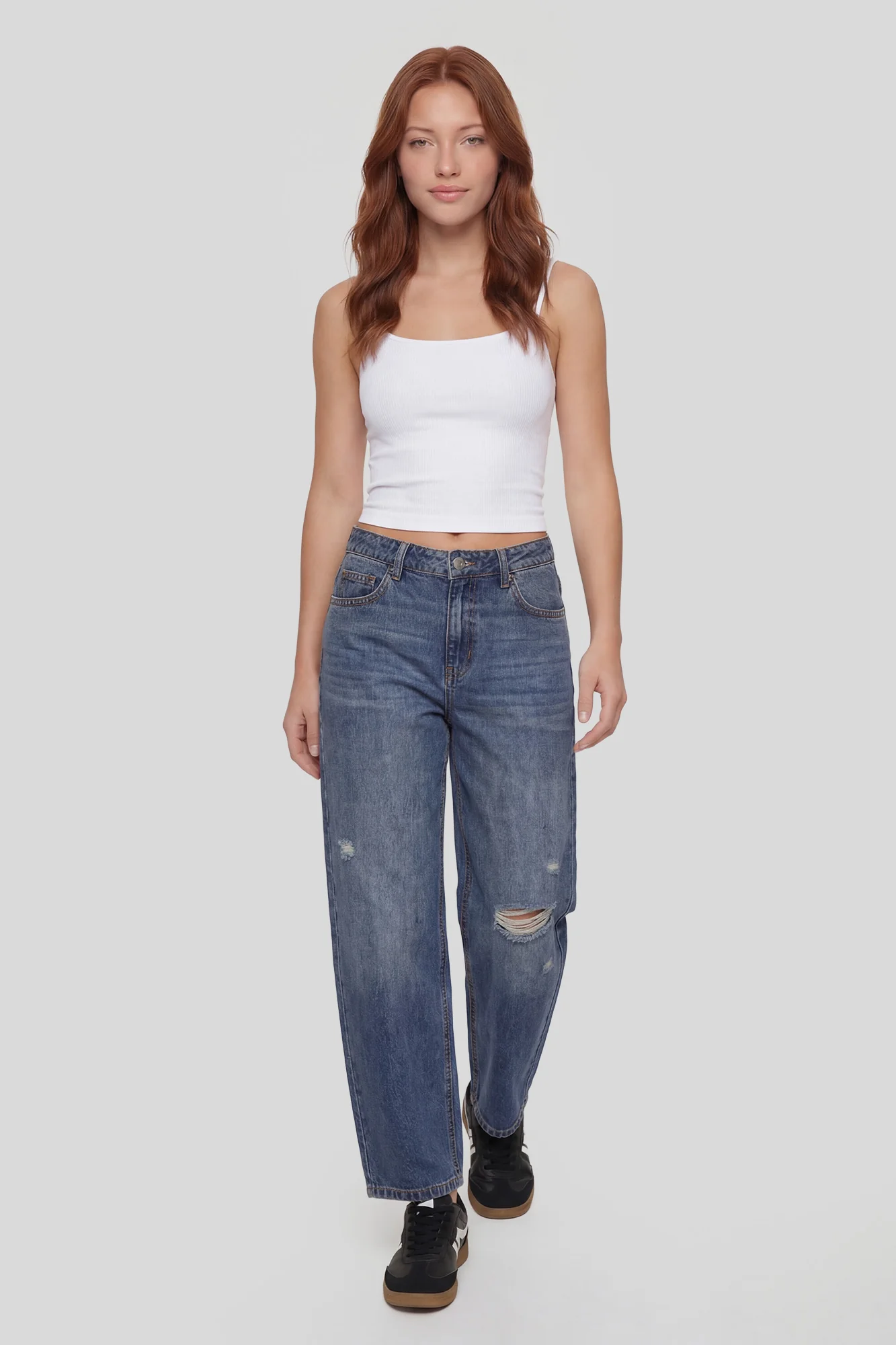 Low Rise Barrel Jean