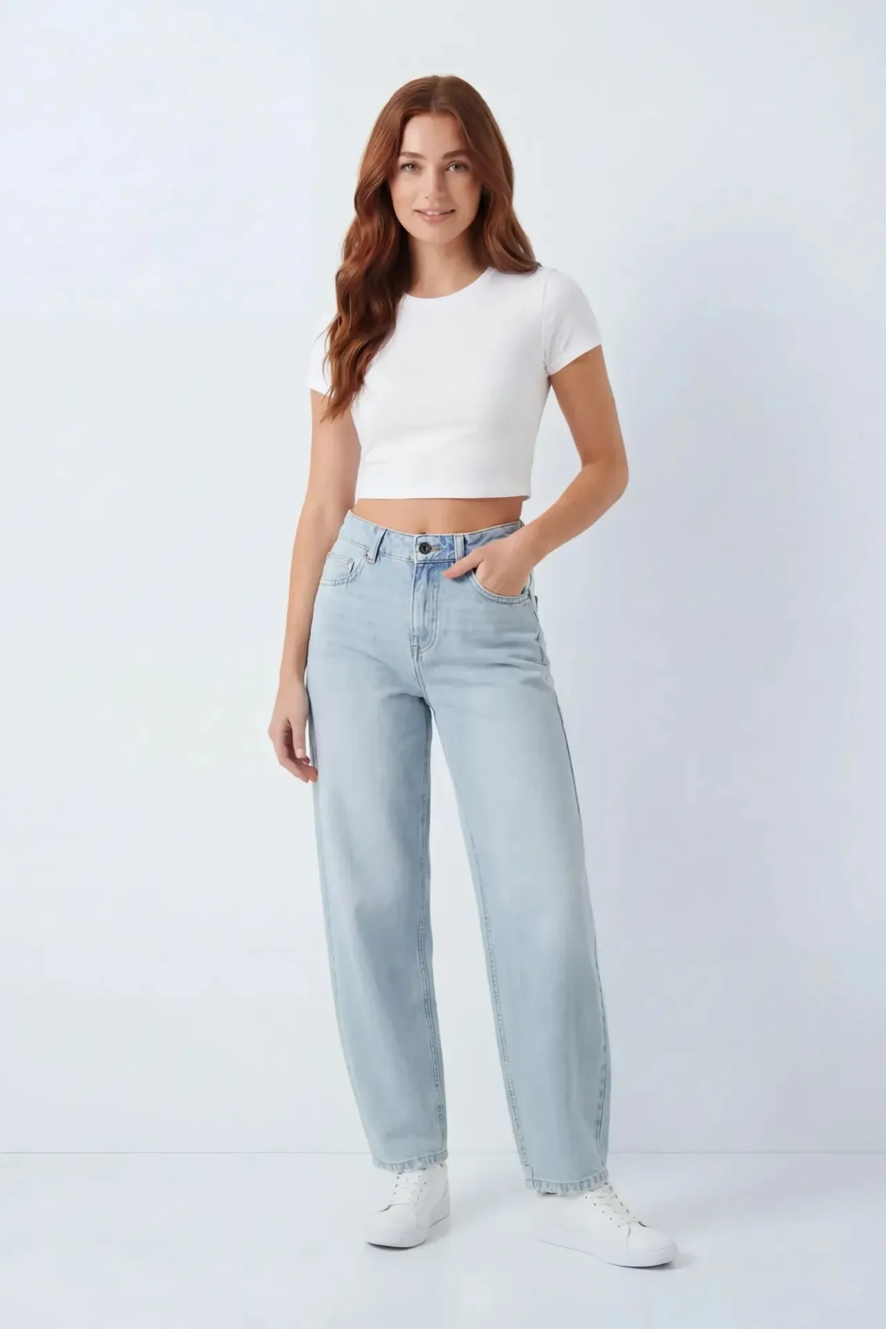 Low Rise Barrel Jean