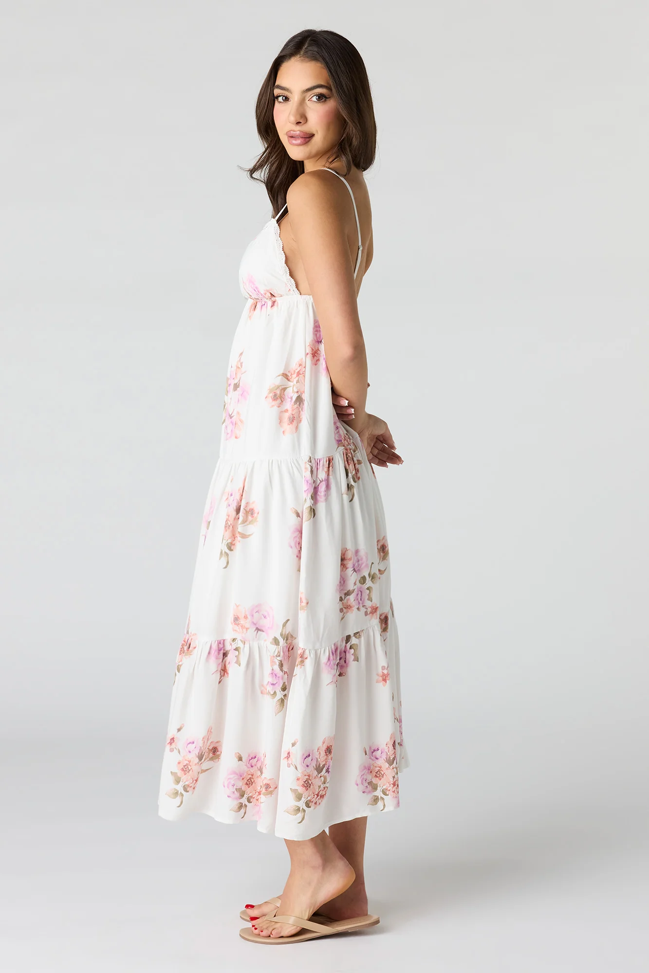 Floral Babydoll Maxi Dress
