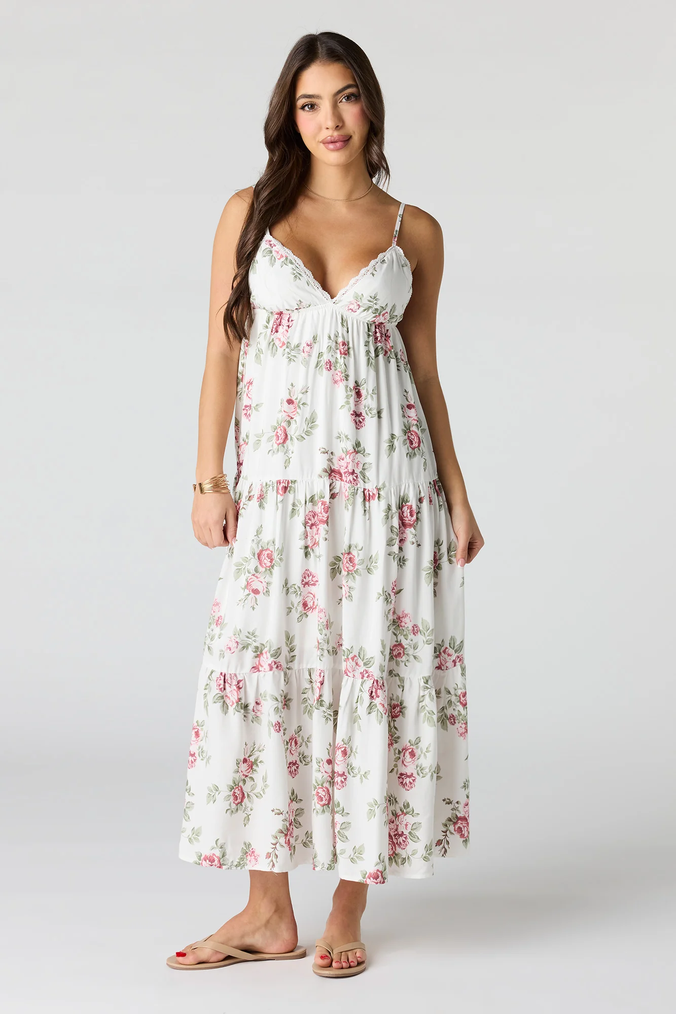 Floral Babydoll Maxi Dress