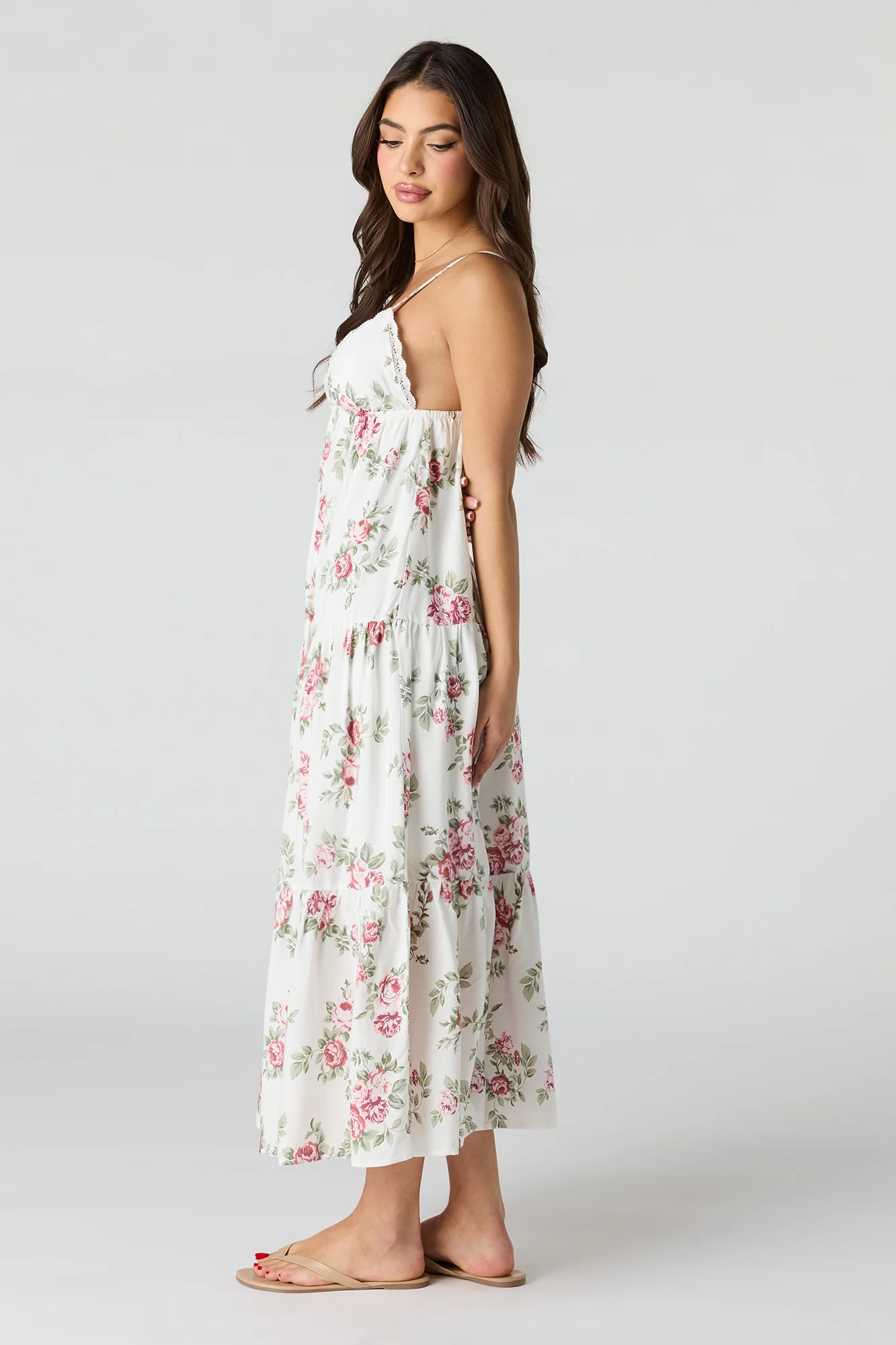Floral Babydoll Maxi Dress