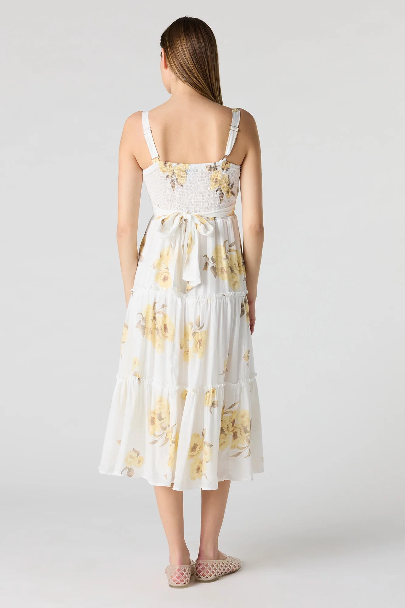 7162-tie-waist-tiered-midi-dress-3.webp Tie Waist Tiered Midi Dress
