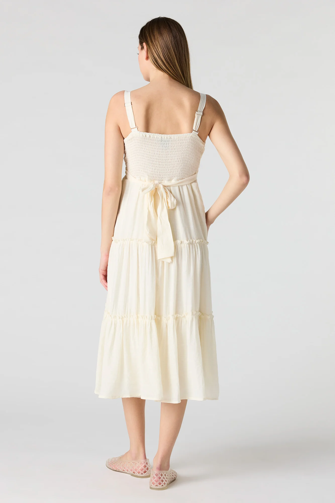 7162-tie-waist-tiered-midi-dress-6.webp Tie Waist Tiered Midi Dress