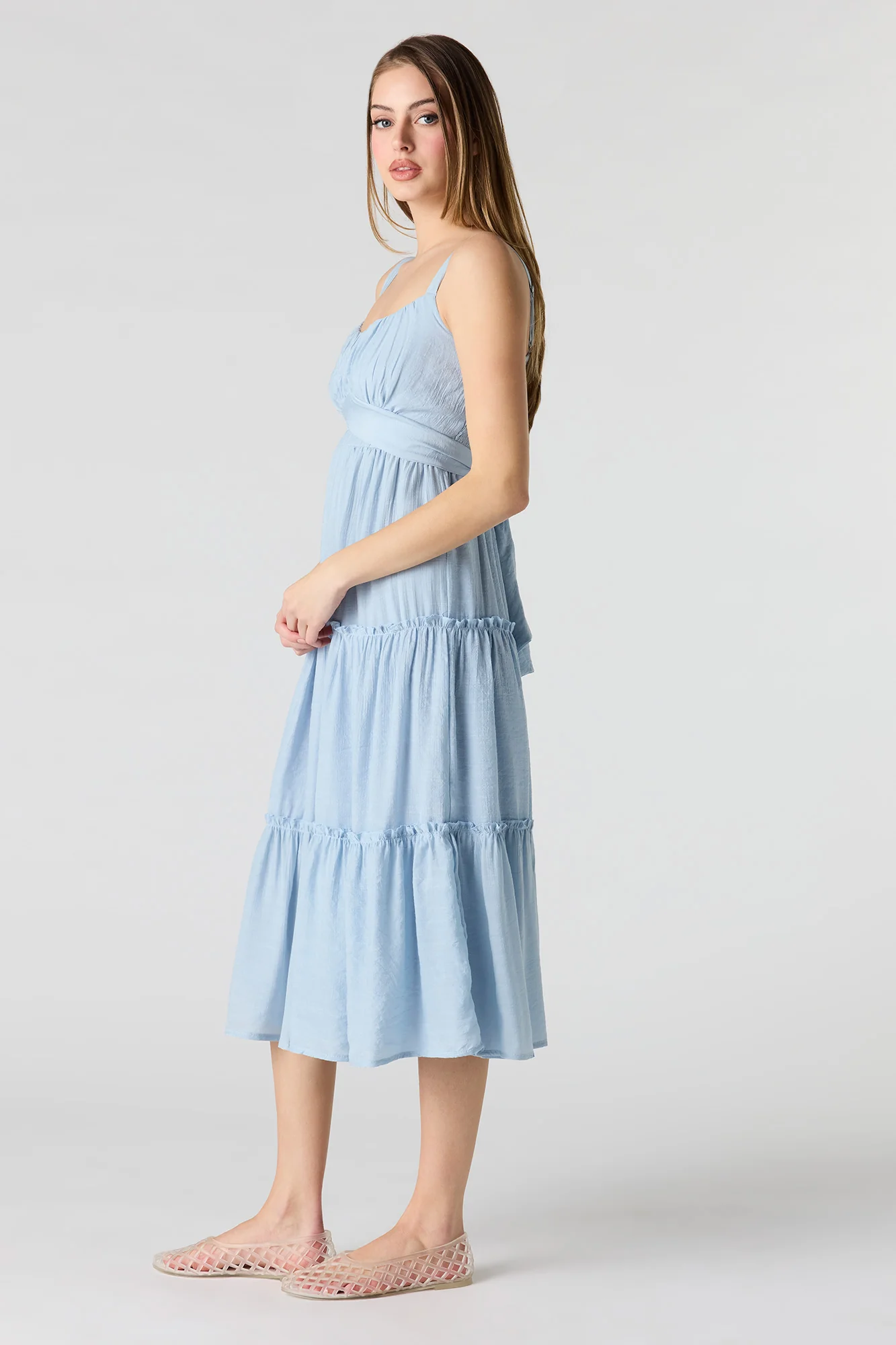 7162-tie-waist-tiered-midi-dress-8.webp Tie Waist Tiered Midi Dress