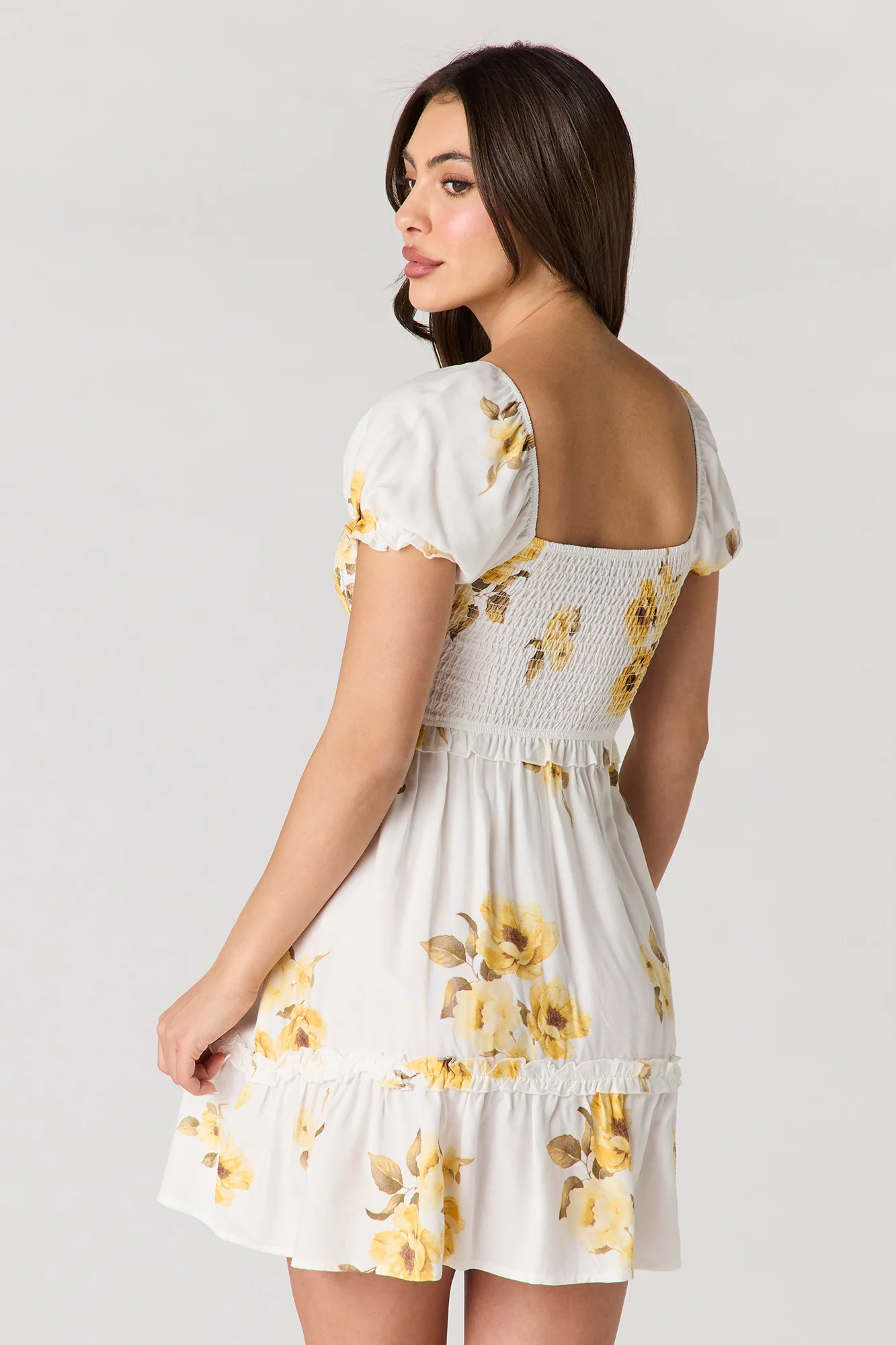 Floral Smocked Mini Dress