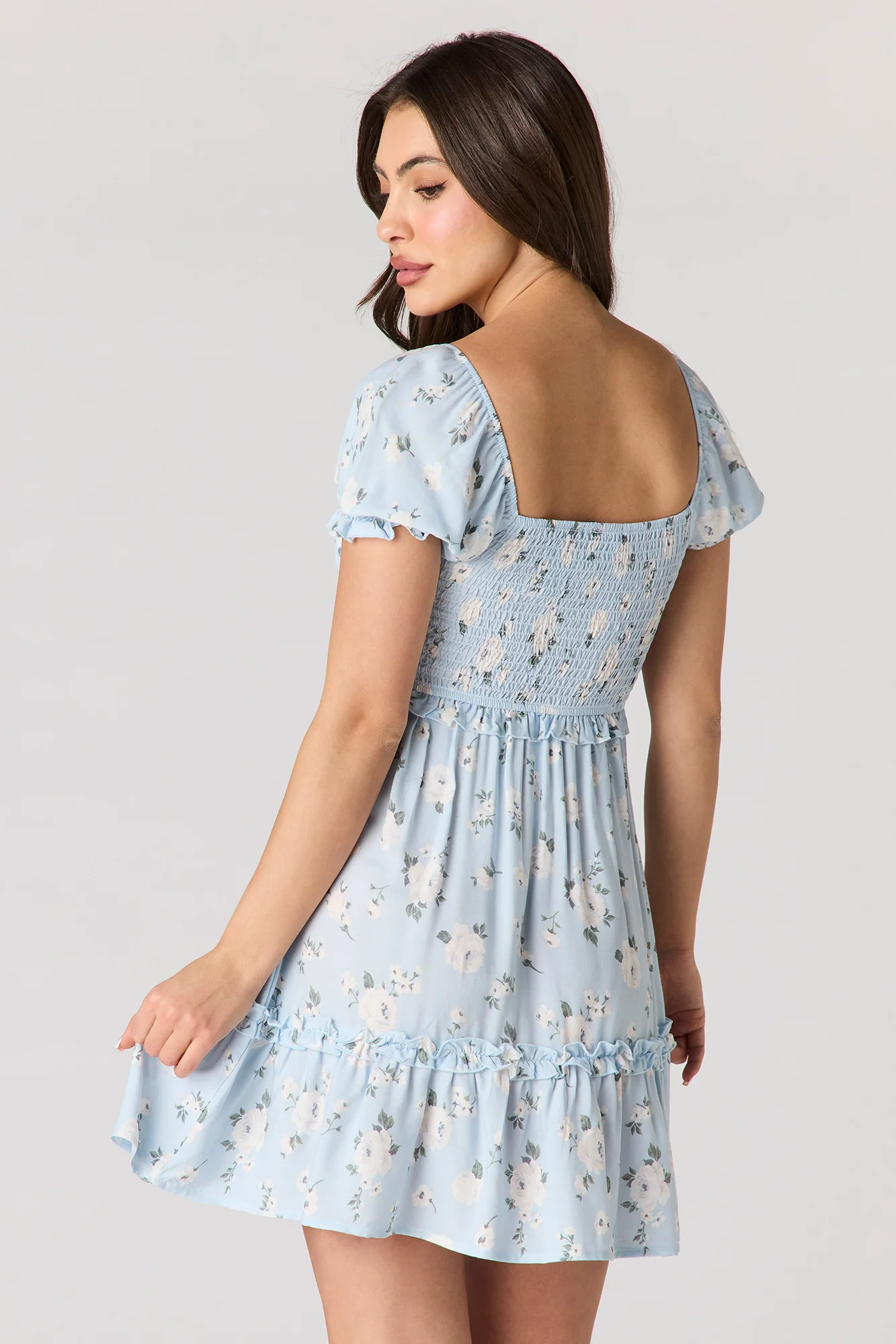 Floral Smocked Mini Dress