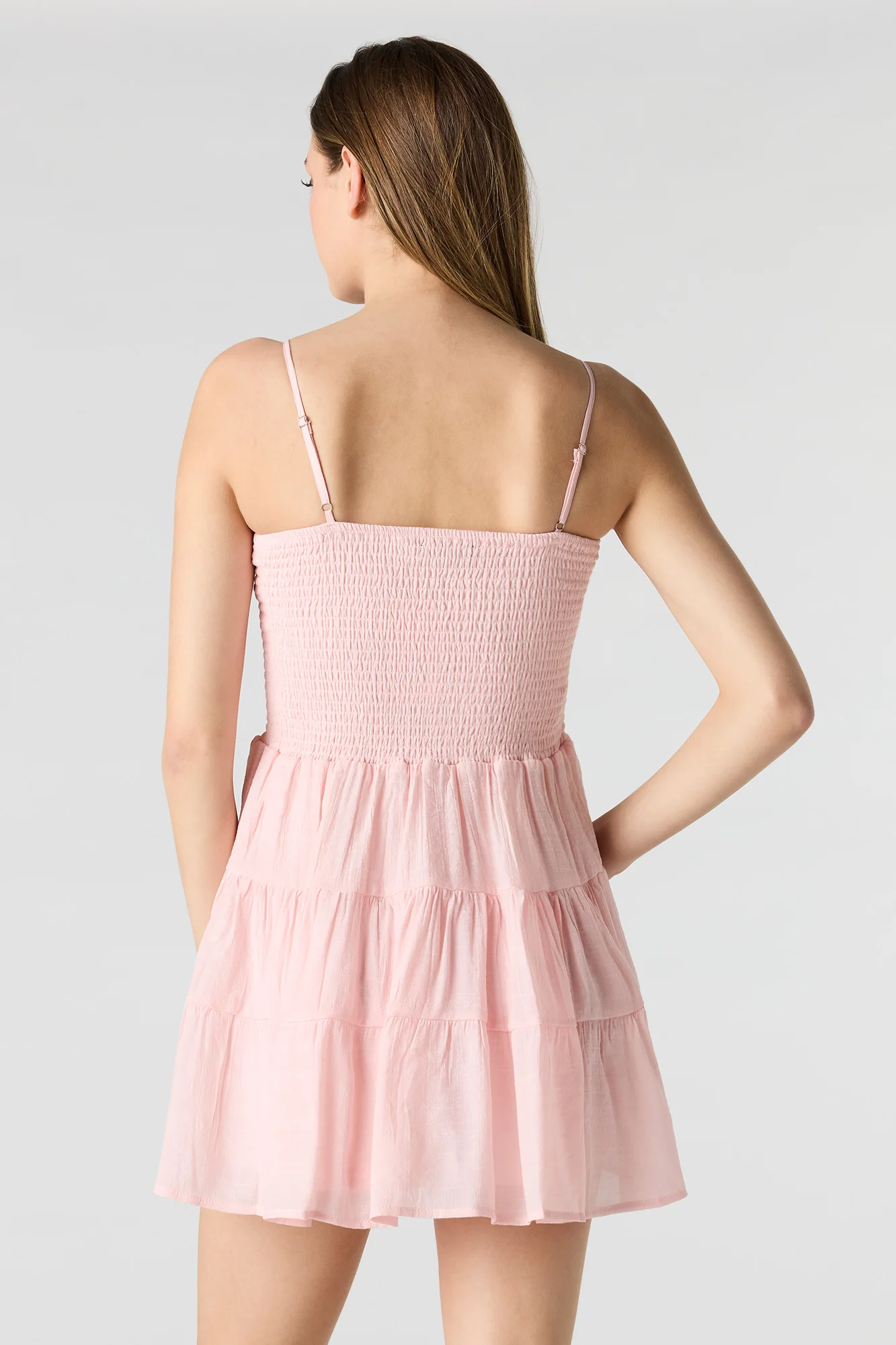 Smocked Tiered Mini Dress
