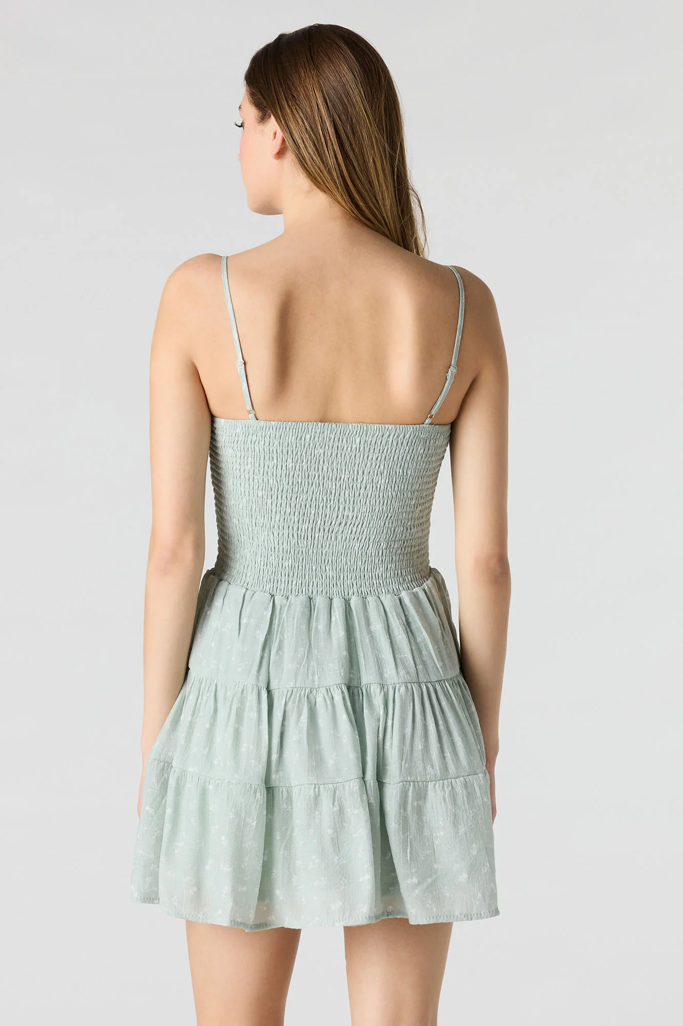 Smocked Tiered Mini Dress