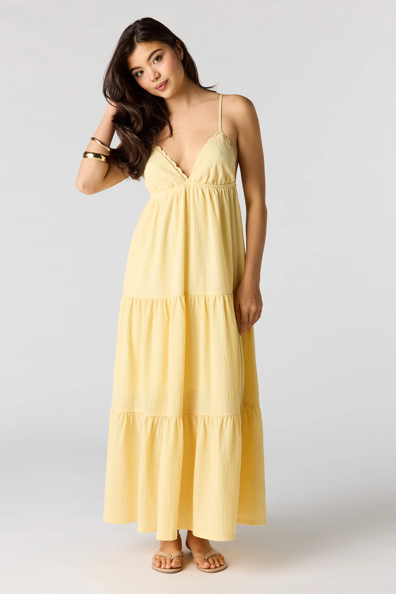 7325-textured-babydoll-maxi-dress-1.webp Textured Babydoll Maxi Dress