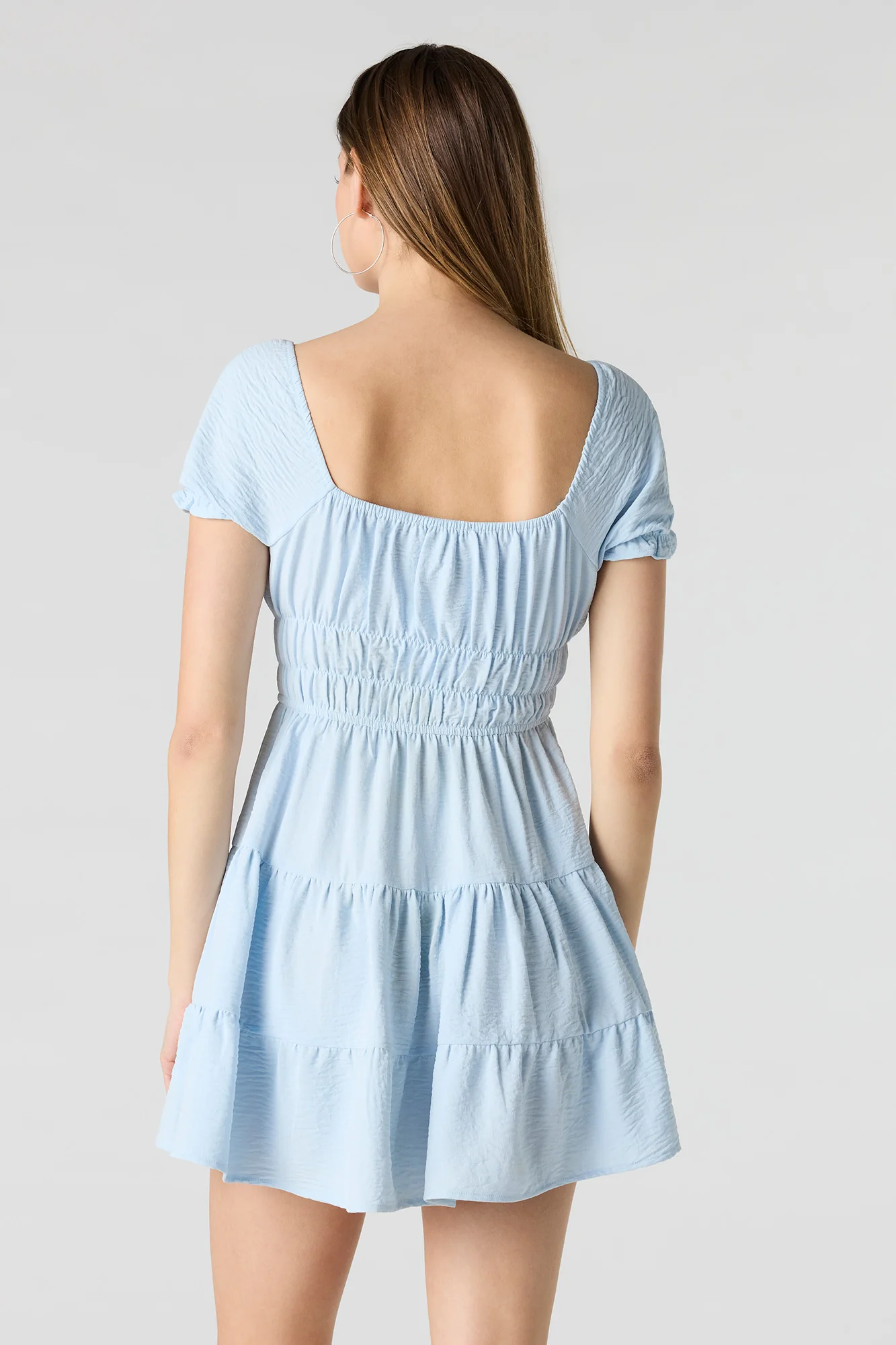 7347-short-puff-sleeve-tiered-mini-dress-14.webp Short Puff Sleeve Tiered Mini Dress