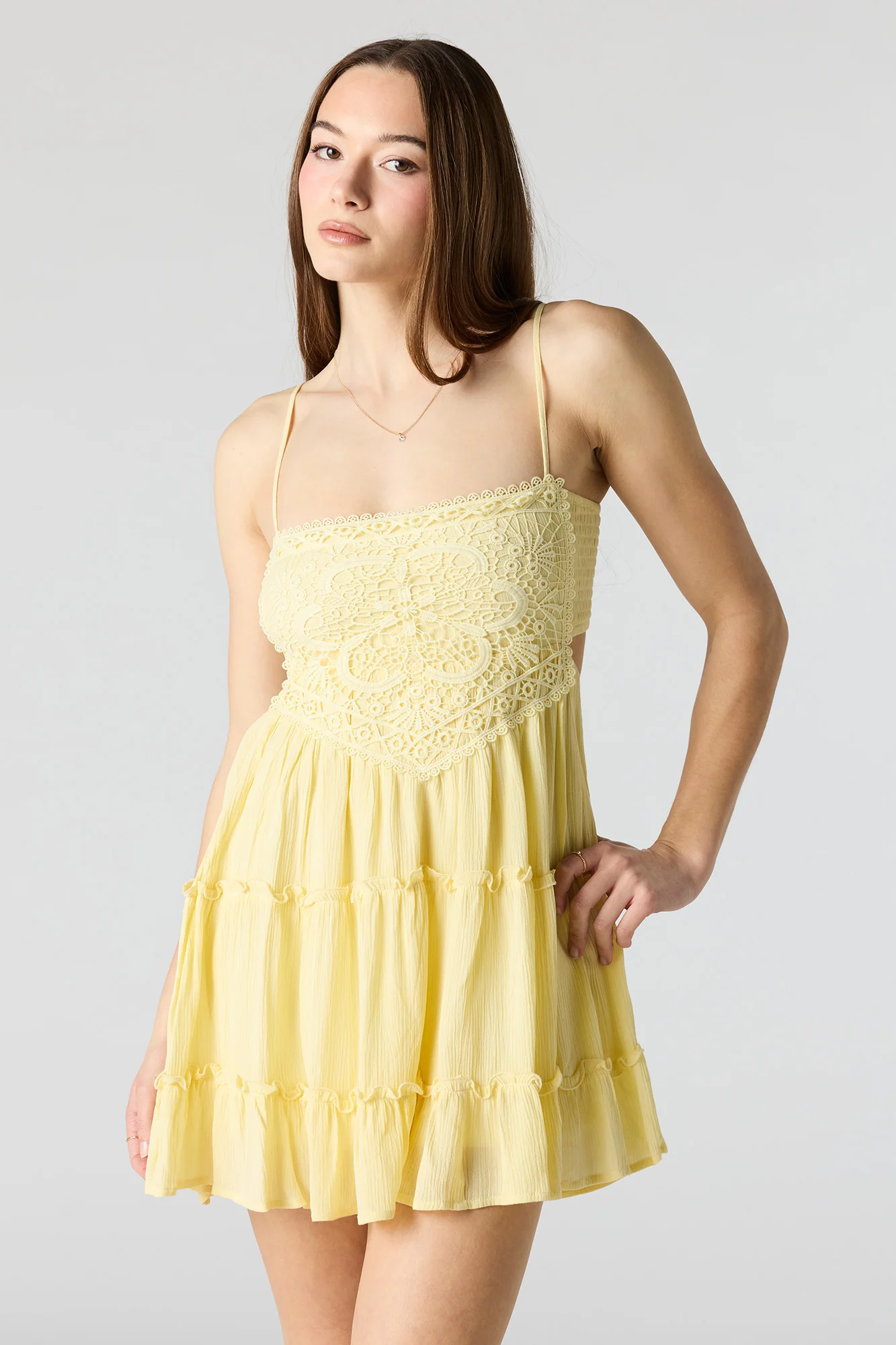 7393-lace-tiered-mini-dress-4.webp Lace Tiered Mini Dress