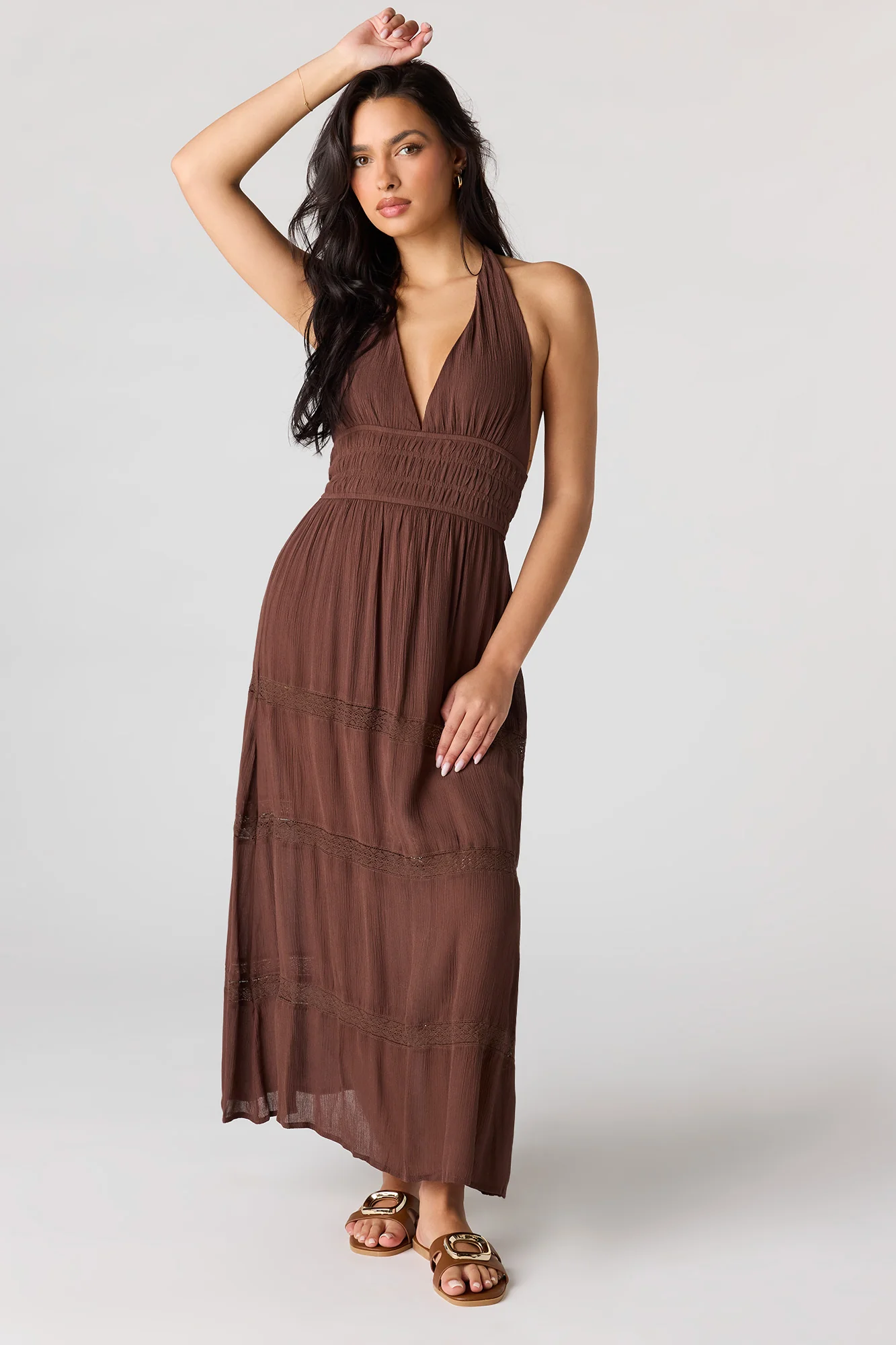 7448-lace-trim-halter-maxi-dress-1.webp Lace Trim Halter Maxi Dress