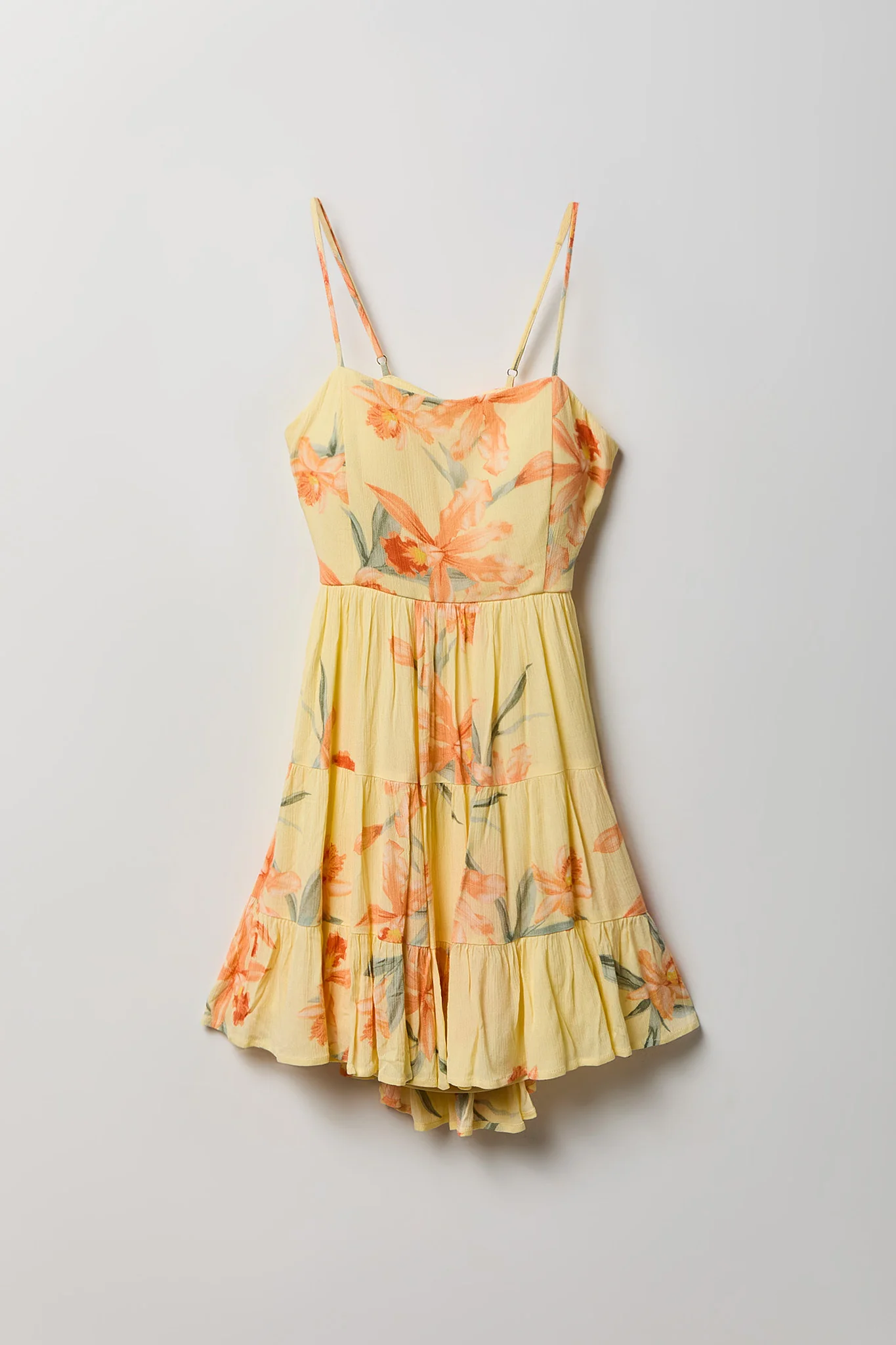 Braless Tie Back Tiered Mini Dress