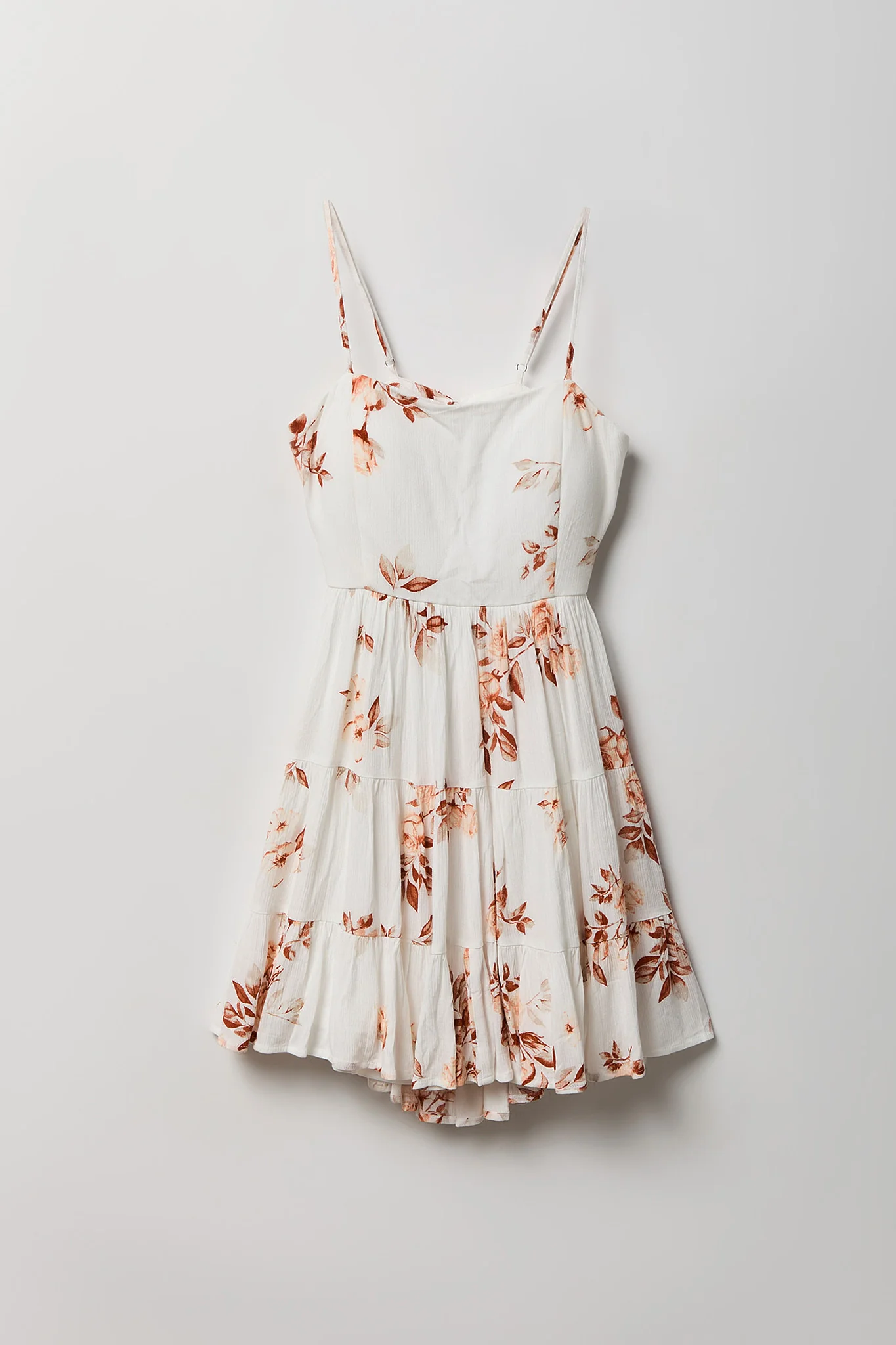 Braless Tie Back Tiered Mini Dress